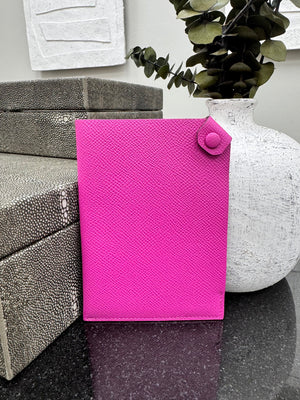 Hermes Fuchsia Epsom Tarmac Passport Holder