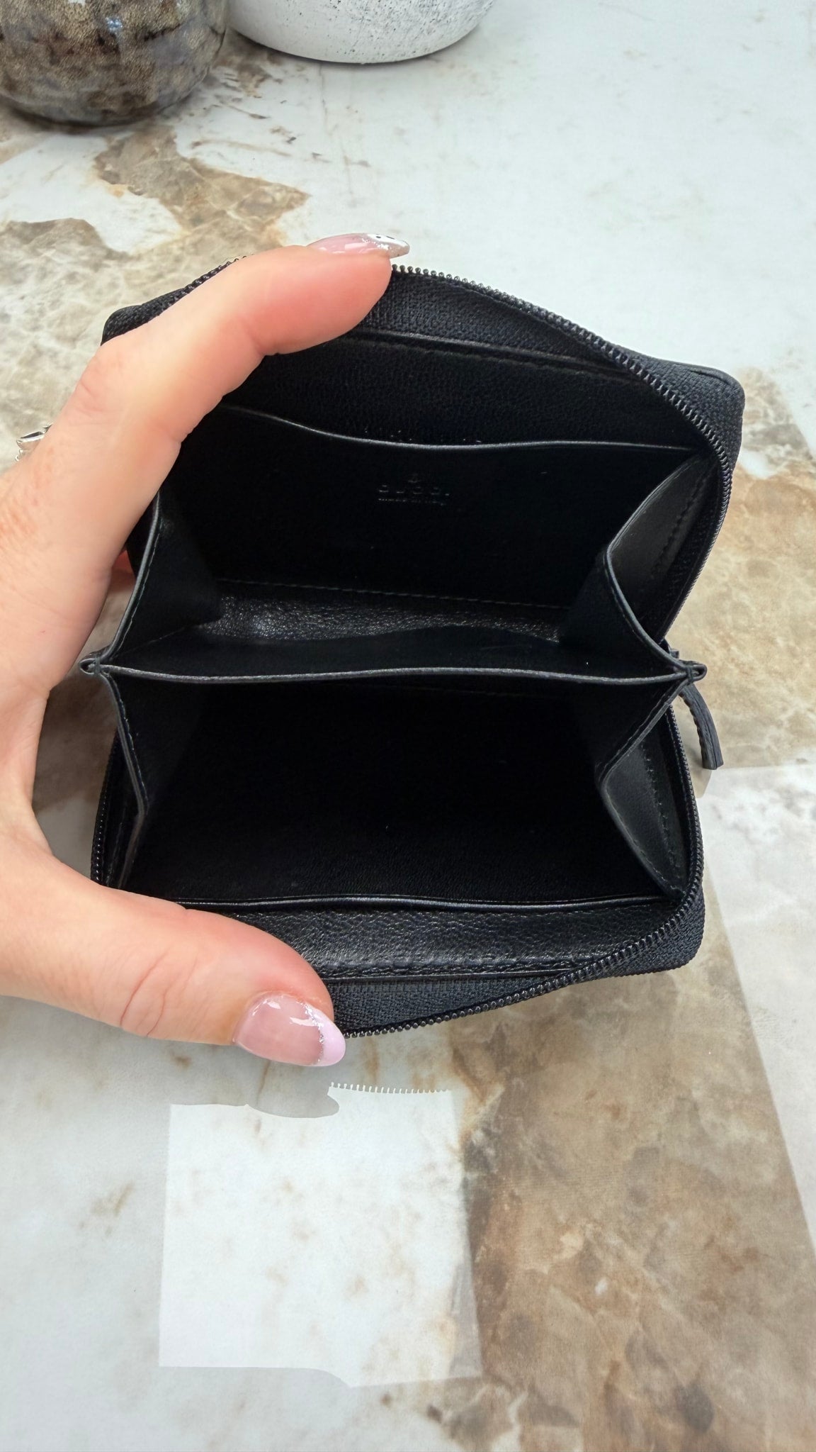 Gucci Black Nylon Zippy Coin Case
