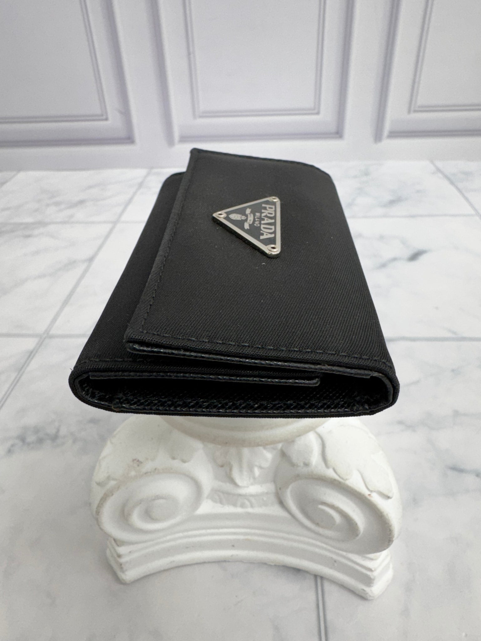 LIKE NEW - Prada Black Nylon 6 Key Case