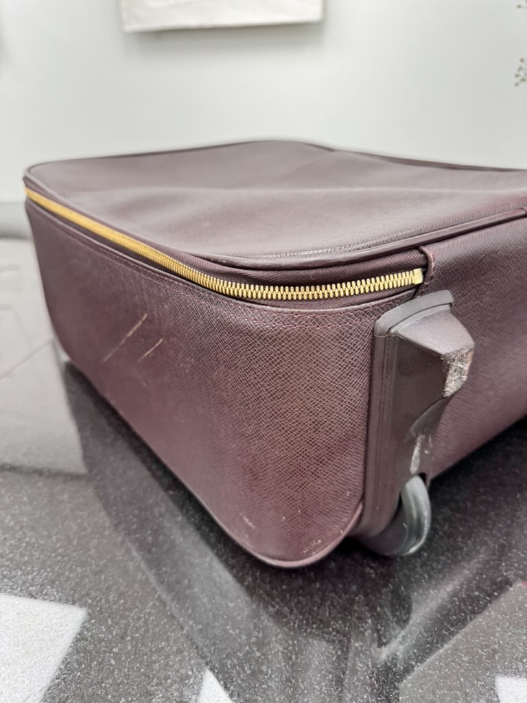 Louis Vuitton Deep Burgundy Taiga Pegase Rolling Suitcase 45
