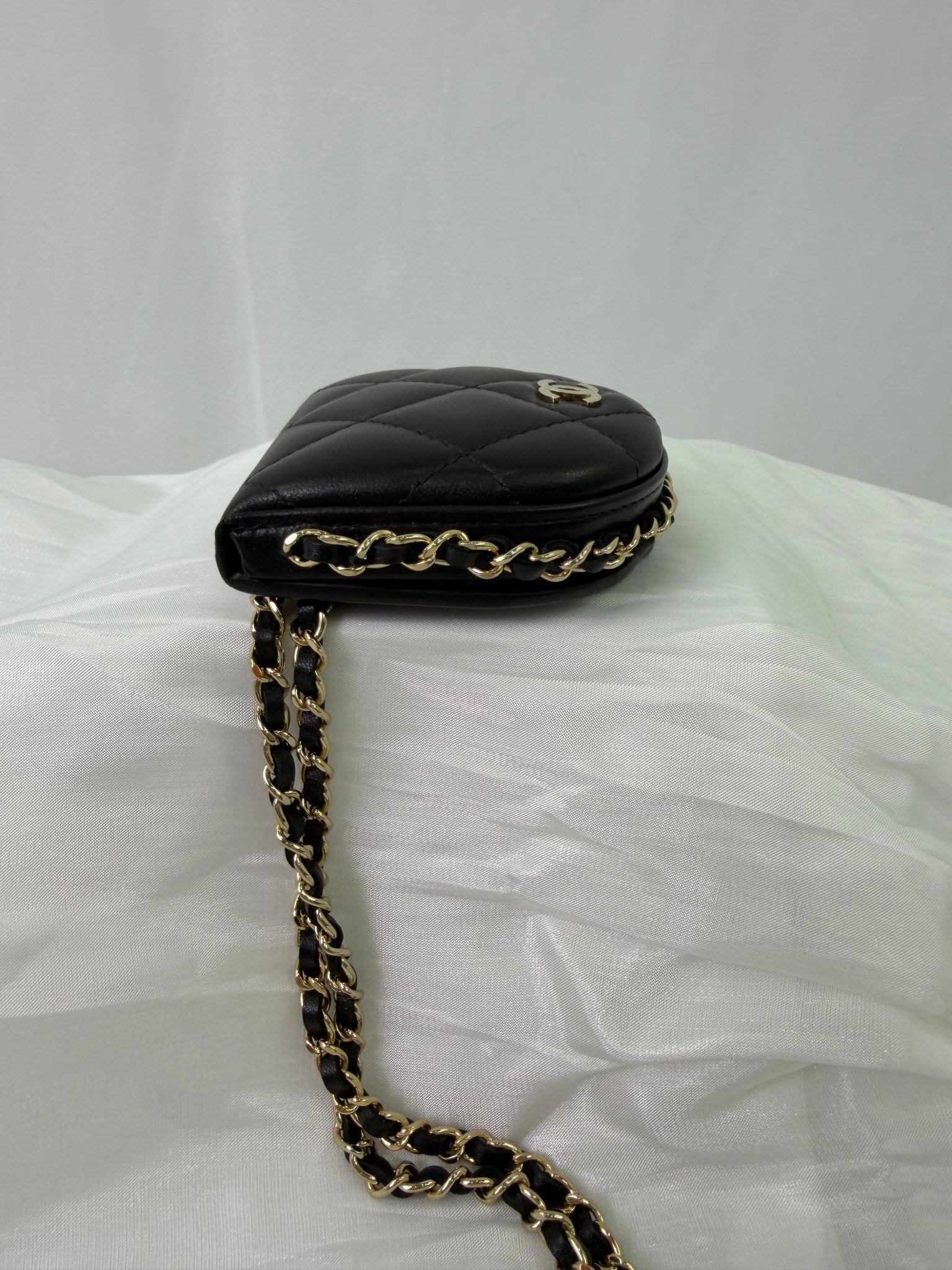 Chanel Black Lambskin Mini Coco Mail Flap Bag