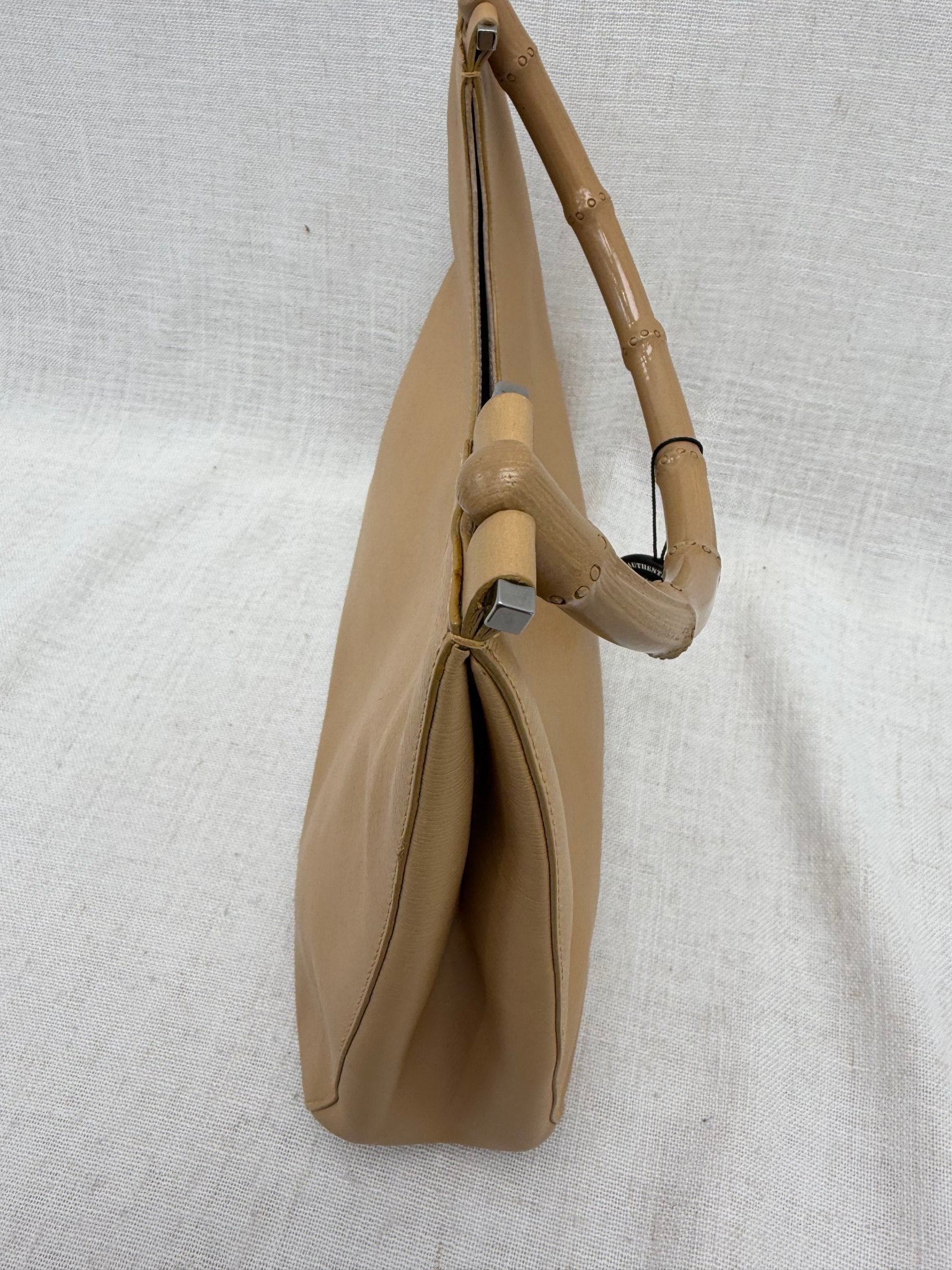 Gucci Beige Leather Bamboo Shoulder Bag