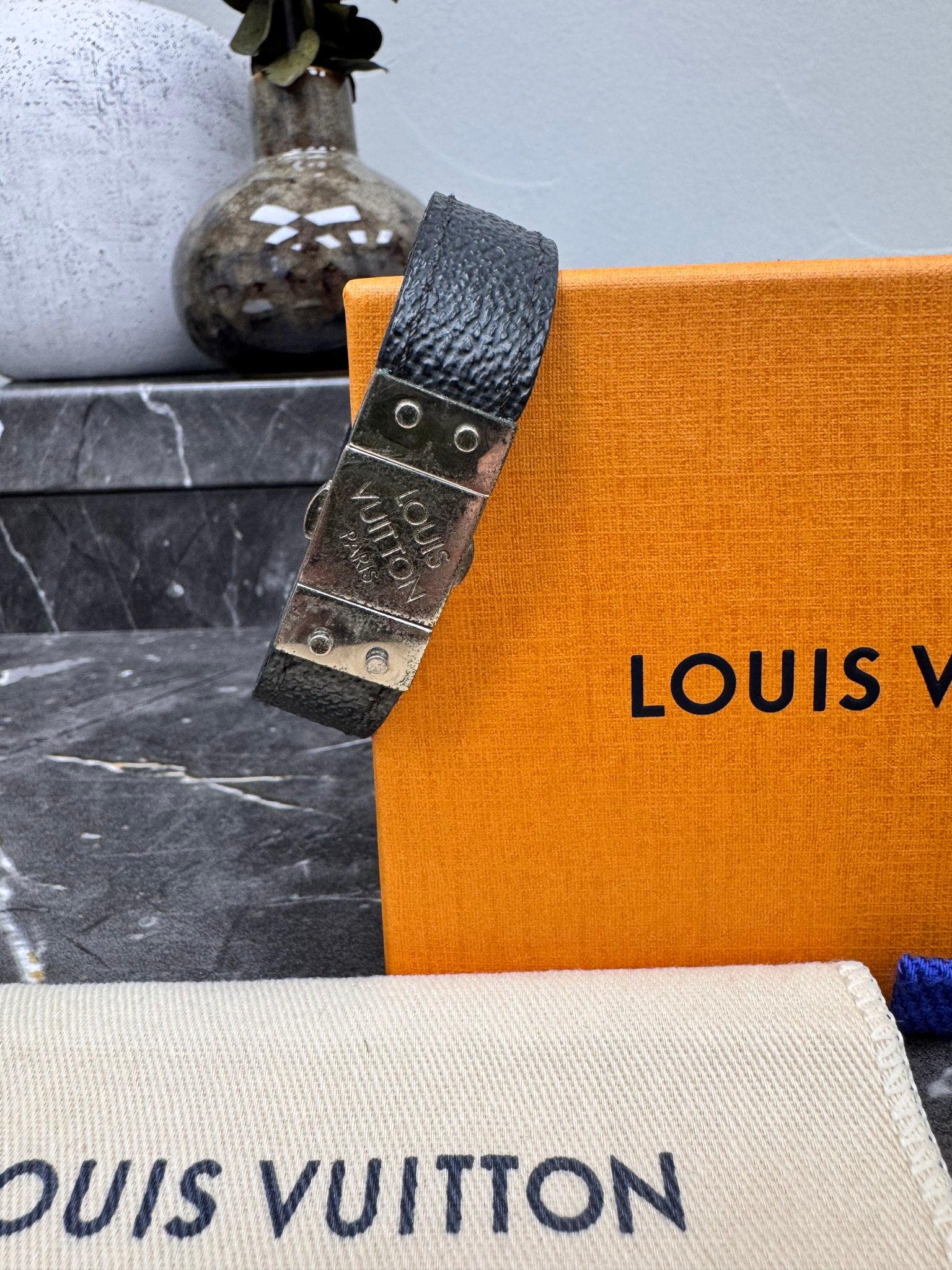 Louis Vuitton Damier Graphite Check It Reversible Bracelet