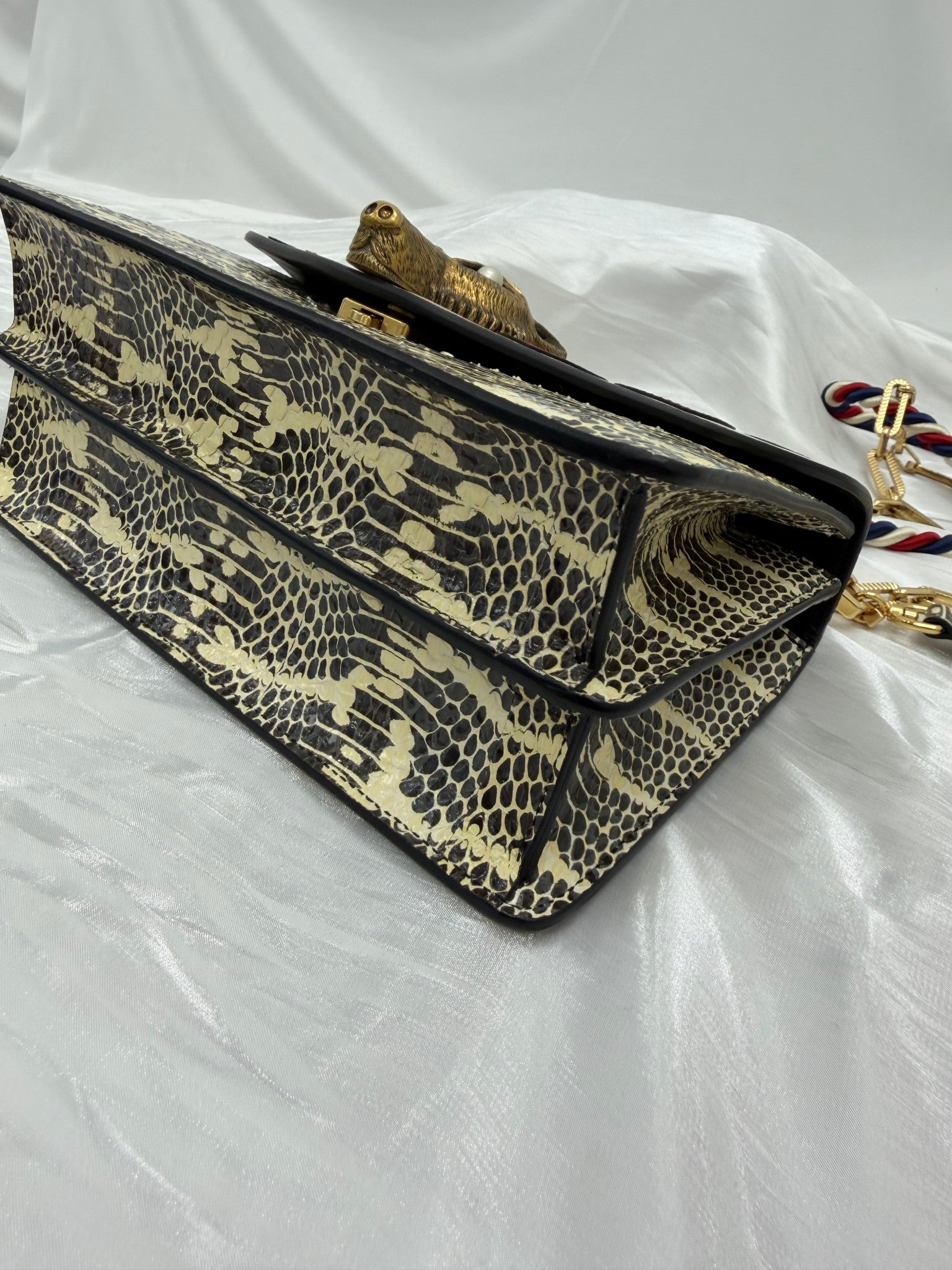 Gucci Python & Goatskin Limited Edition Fox Broche Bag