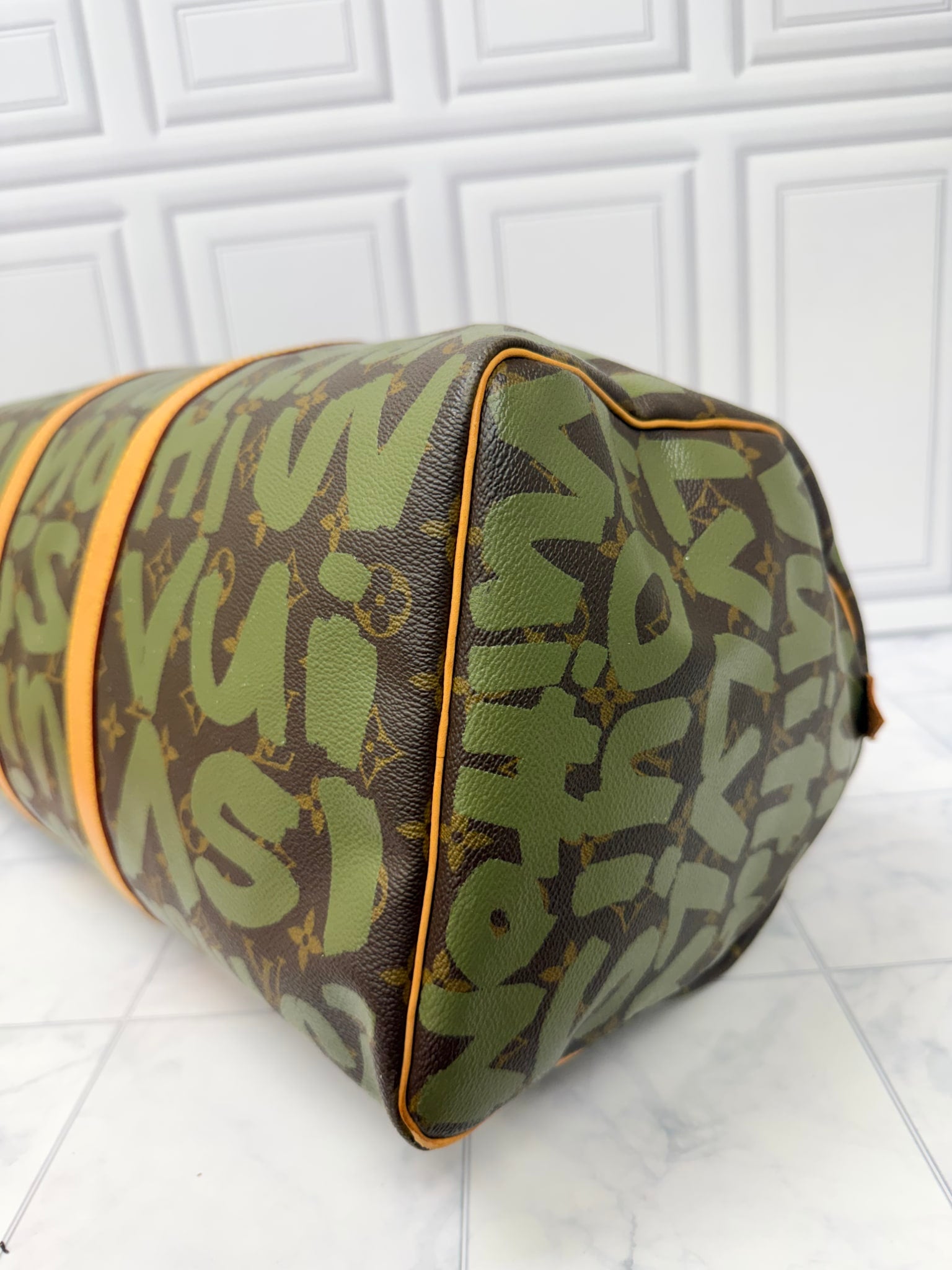Louis Vuitton X Stephen Sprouse Green Monogram Graffiti Keepall 50 