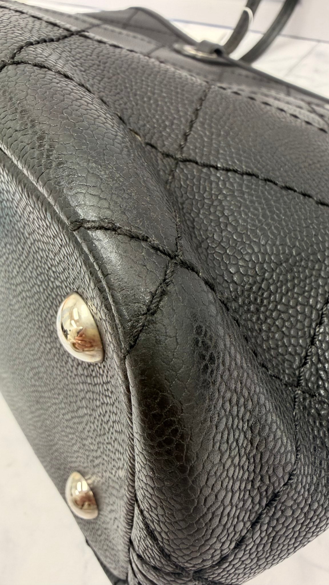 Chanel Black Caviar Leather Shopping Fever Tote 