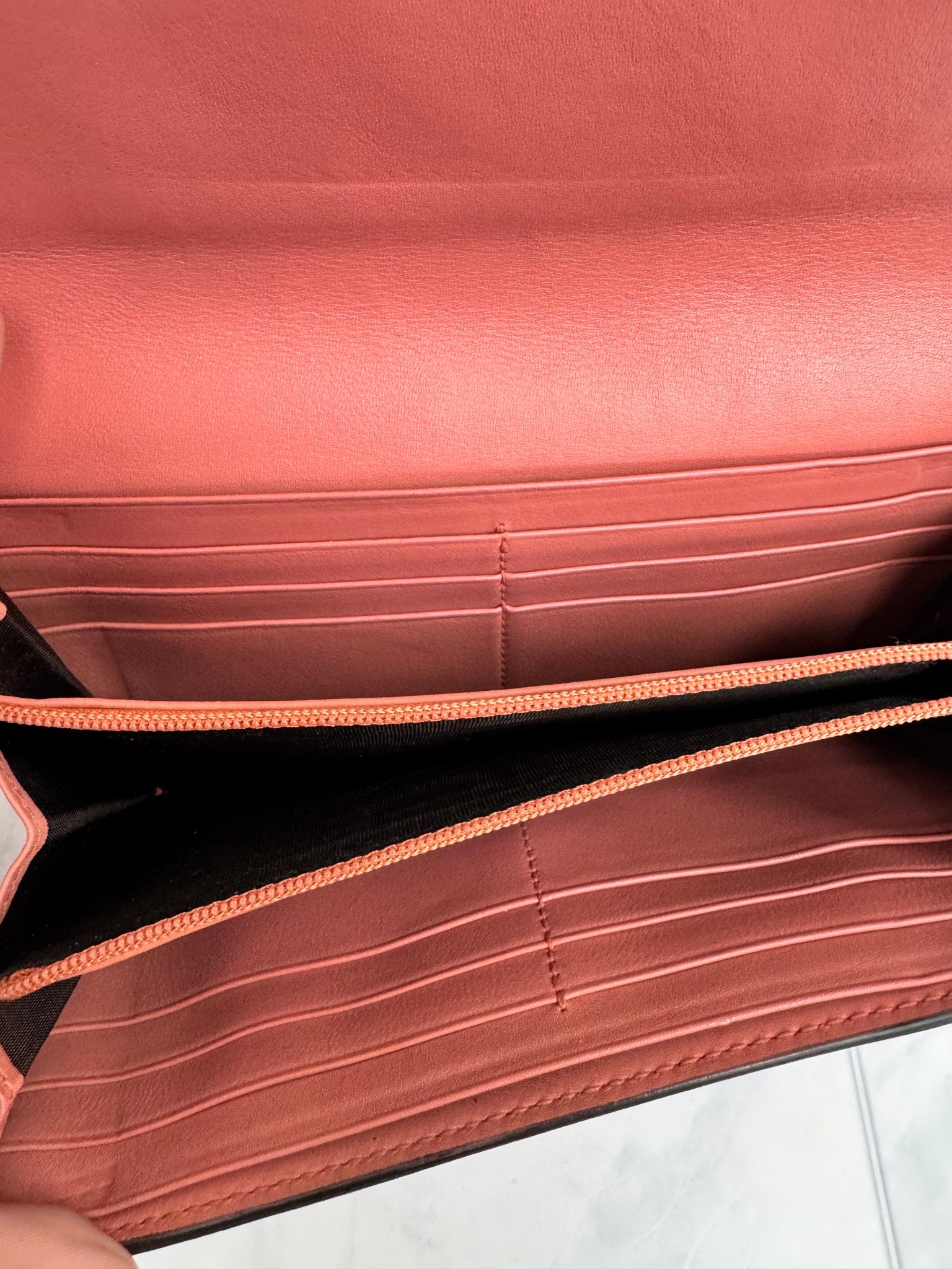 Gucci Pink Leather Interlocking G Long Wallet