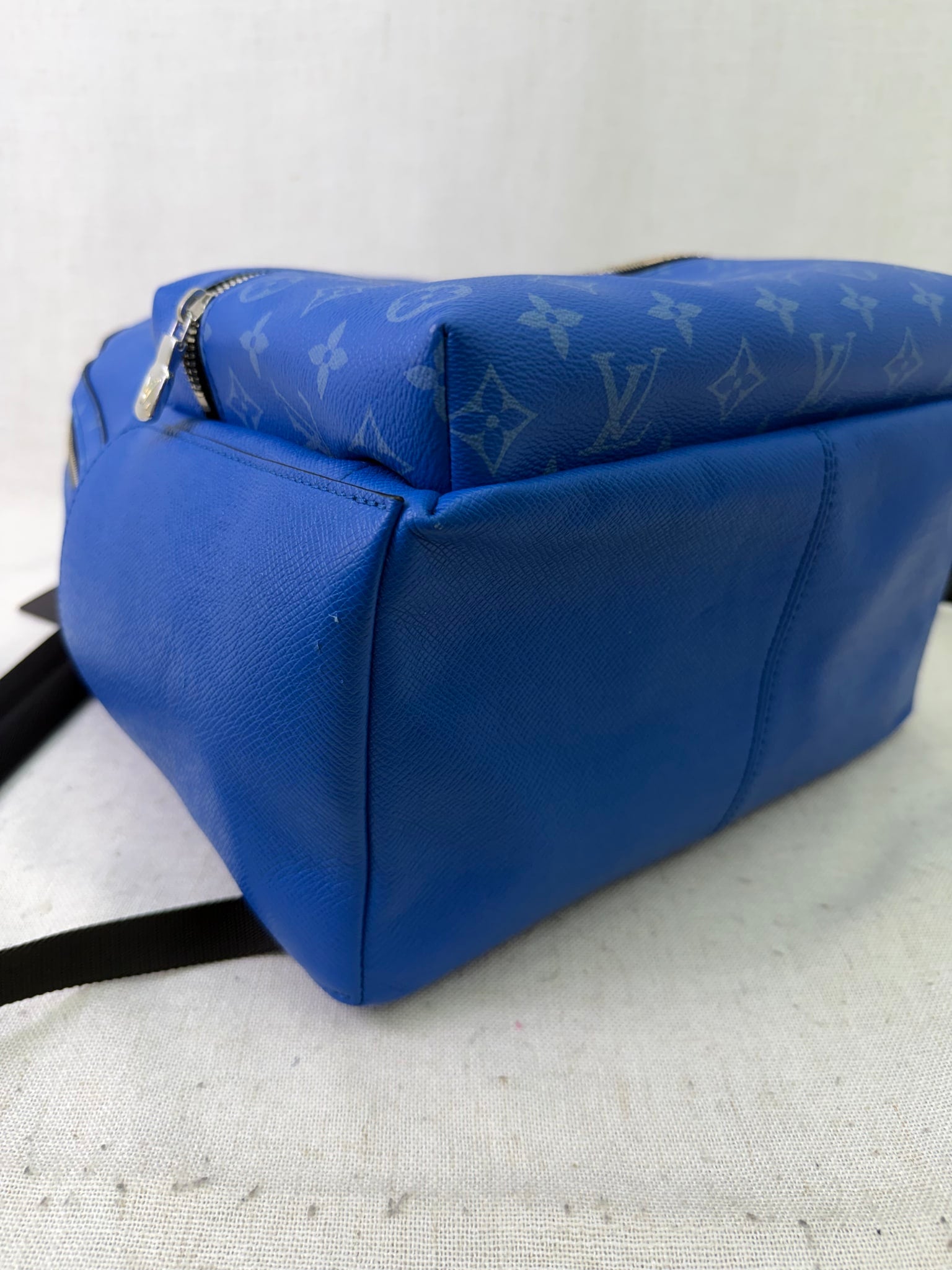 Louis Vuitton Agave Blue Taigarama Monogram Discovery Backpack