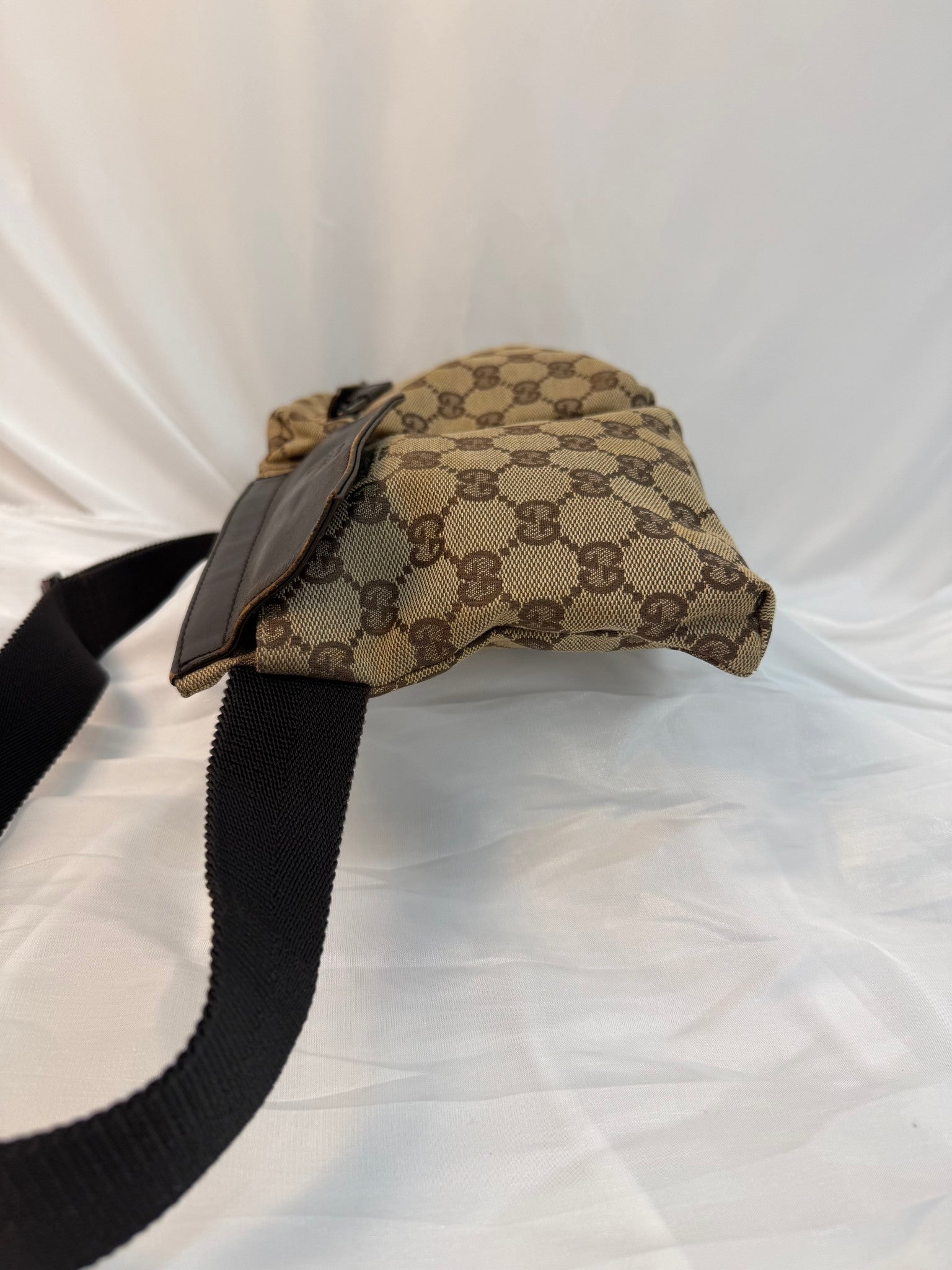 Gucci Brown Canvas GG Print Belt Bag