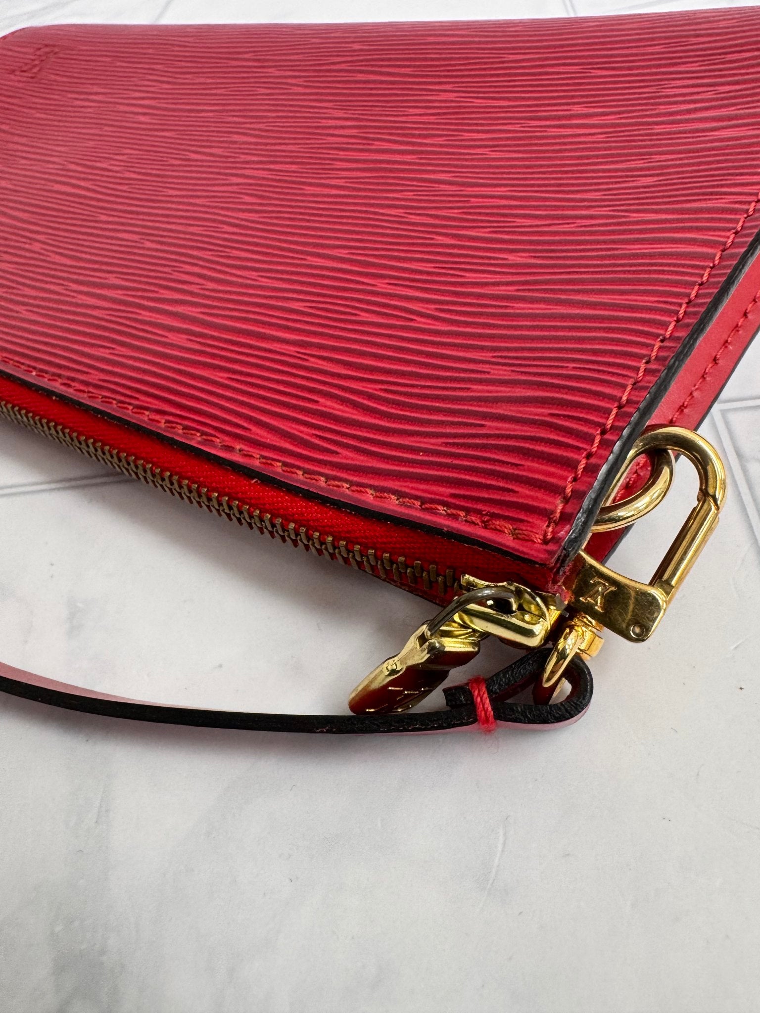 Louis Vuitton Red Epi Pochette Accessoires