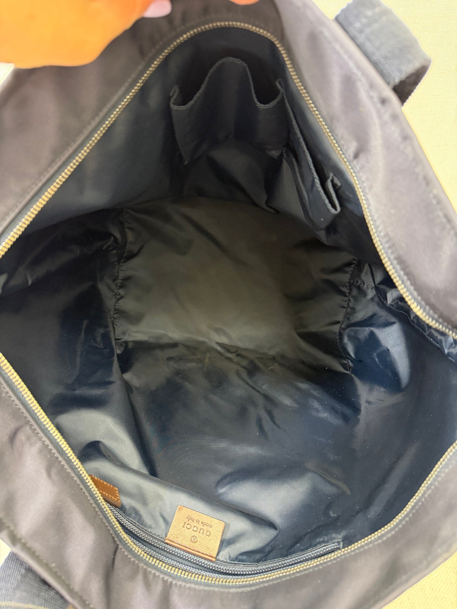 Gucci Navy Nylon Tote Bag