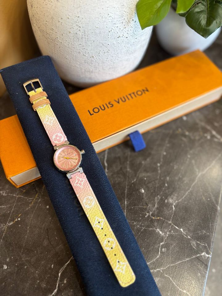 Louis Vuitton Multi Color Leather Band Watch