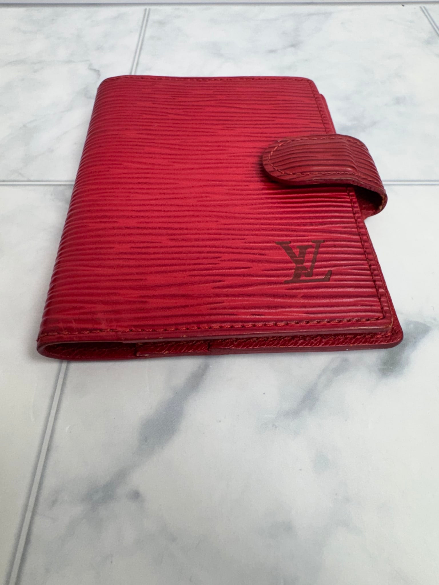 Louis Vuitton Red Epi Mini Agenda 