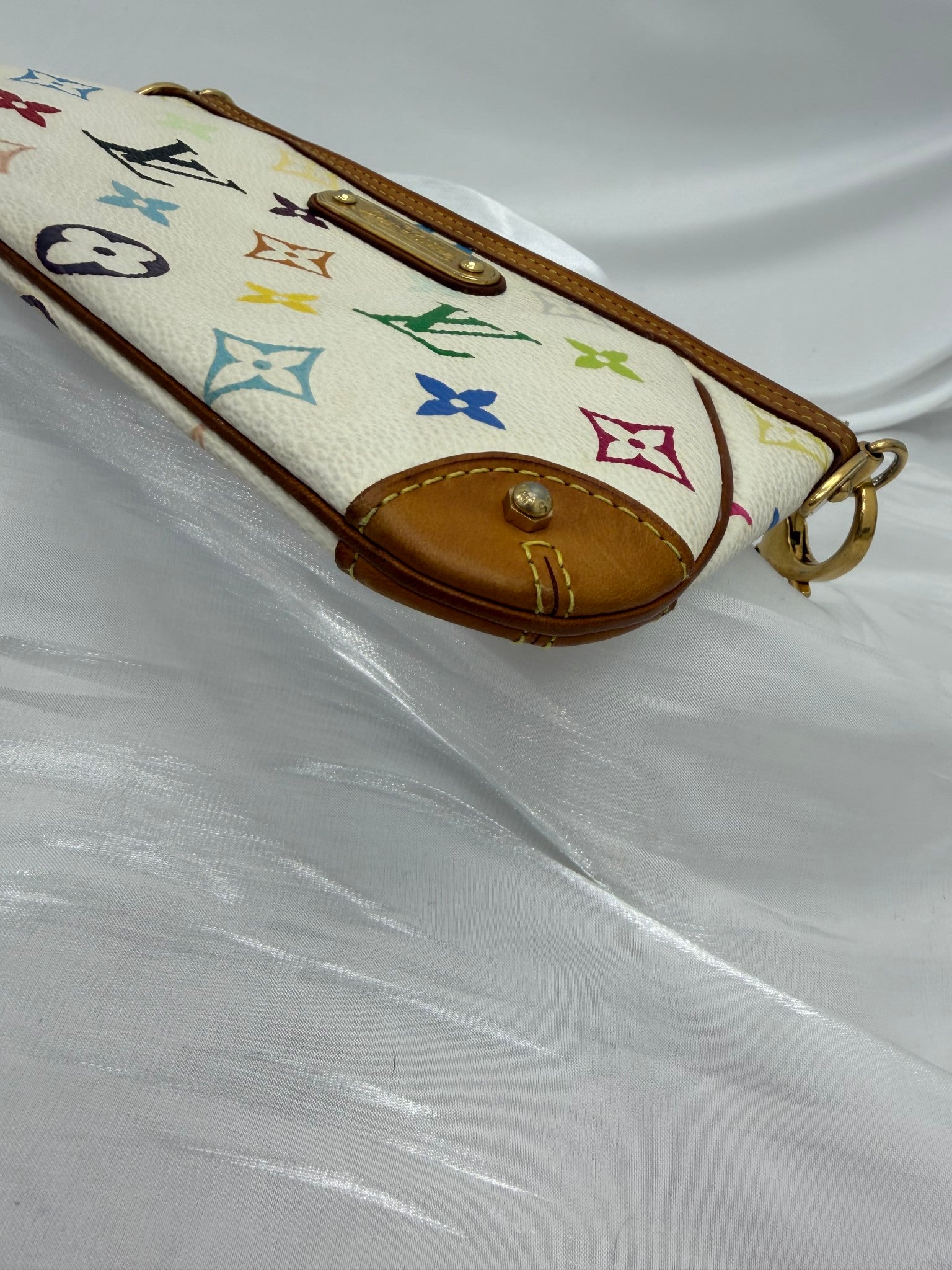 Louis Vuitton White Multicolore Monogram Milla MM Pochette