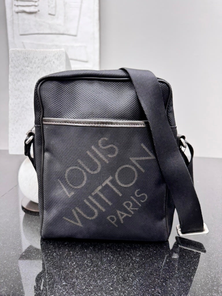 Louis Vuitton Black Canvas Damier Geant Citadin Crossbody Bag