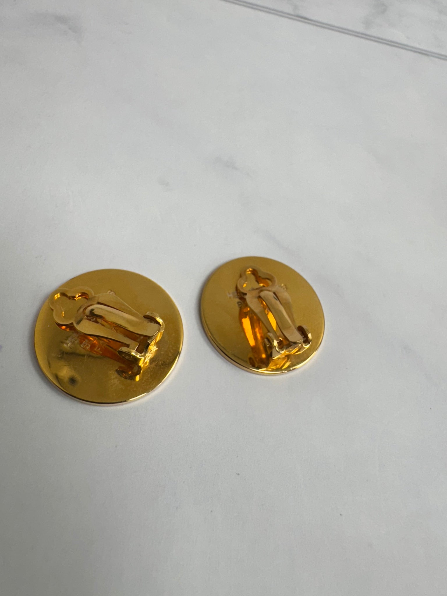 Hermès Gold Clou De Selle Clip-On Earrings