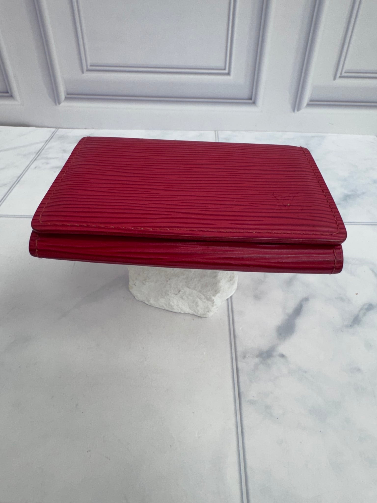 Louis Vuitton Red Epi Card Case 