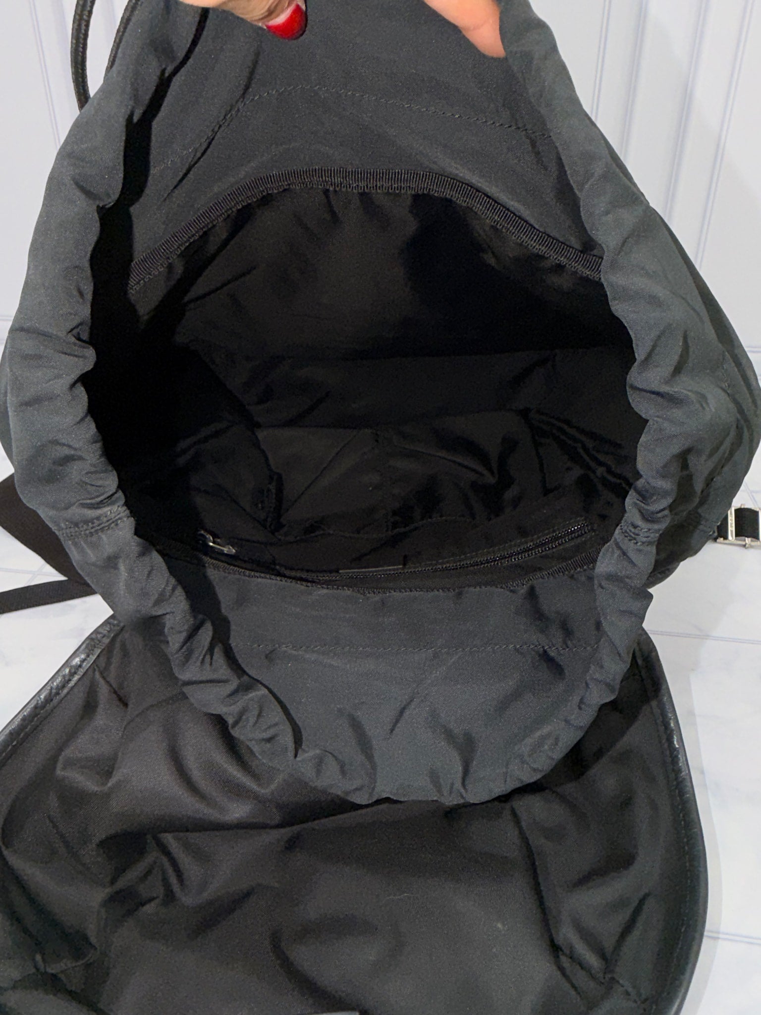 Gucci Black Guccissima Leather Backpack 