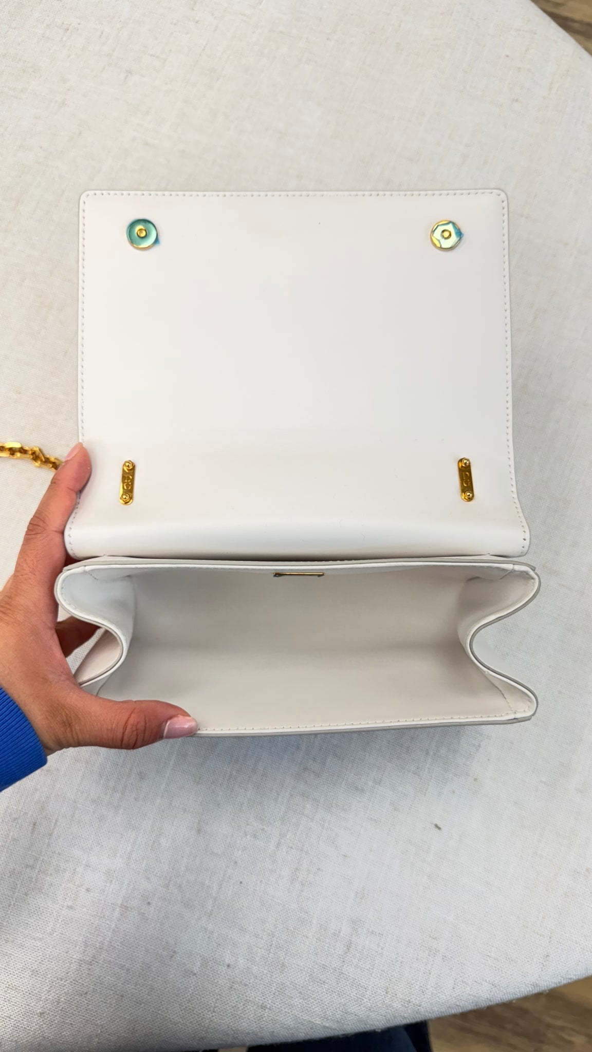 Dolce & Gabbana White Leather DG Girls Shoulder Bag 