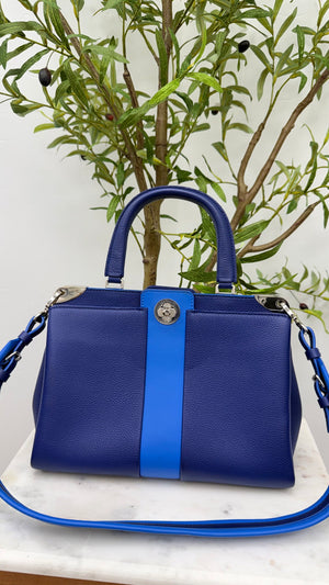 Louis Vuitton Blue Grained Leather Astrid 2Way Bag
