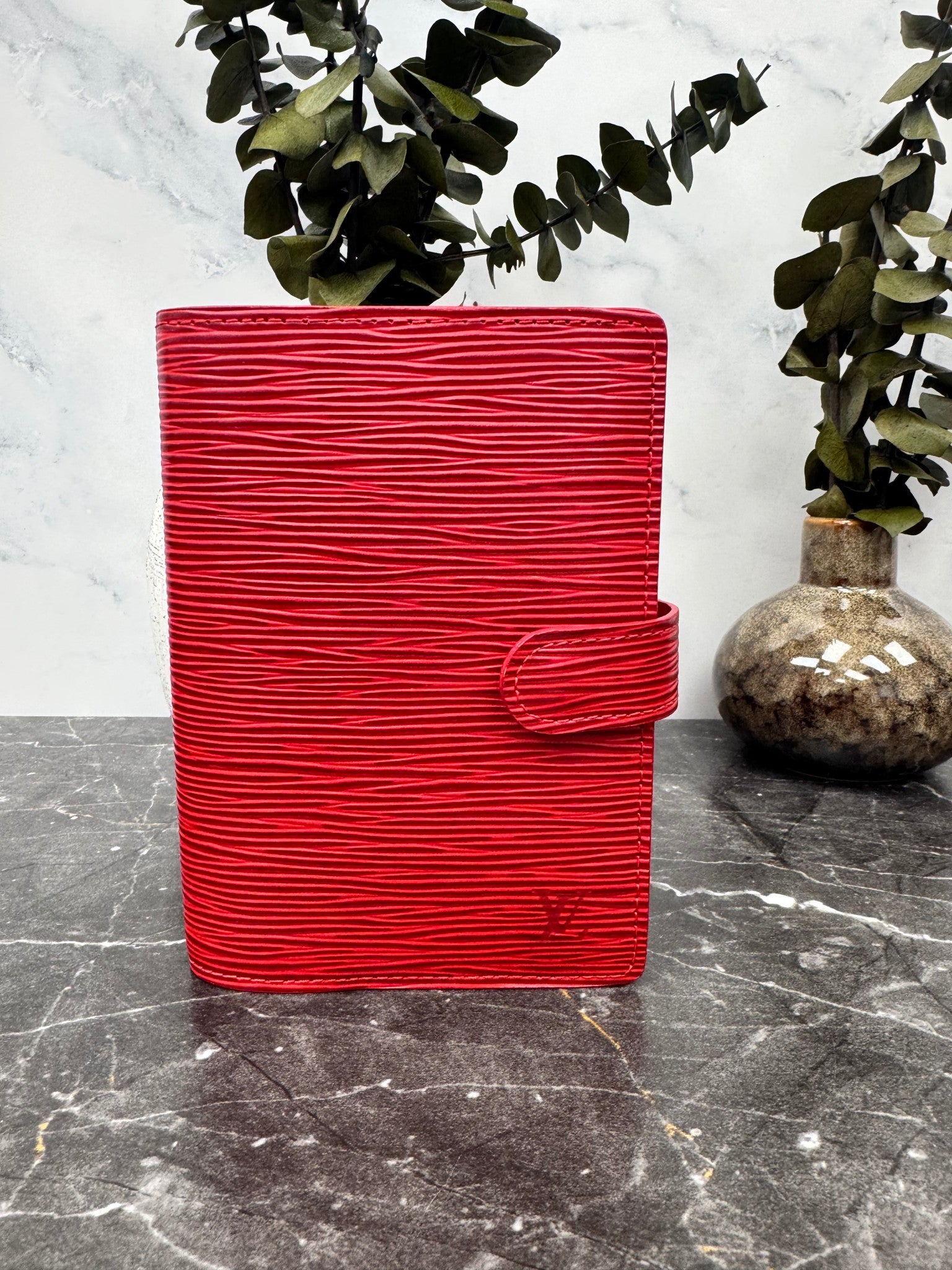Louis Vuitton Red Epi Agenda PM