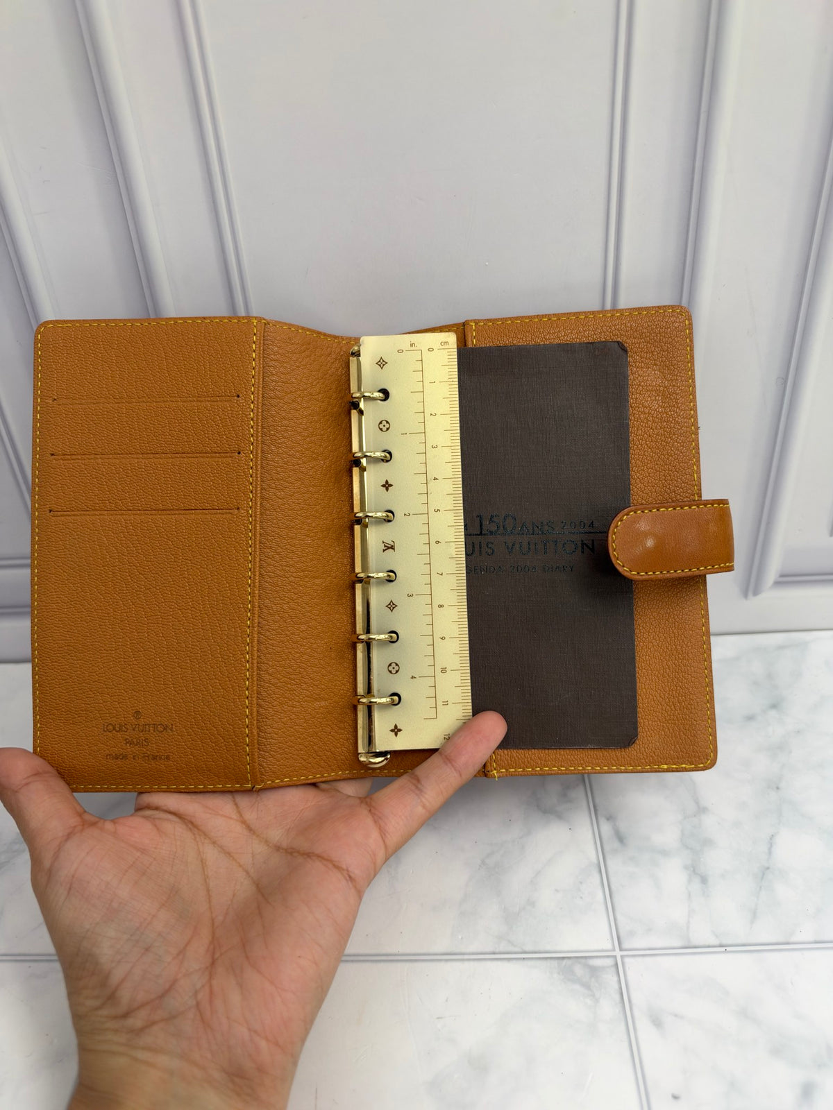 Louis Vuitton Cognac Leather Agenda PM