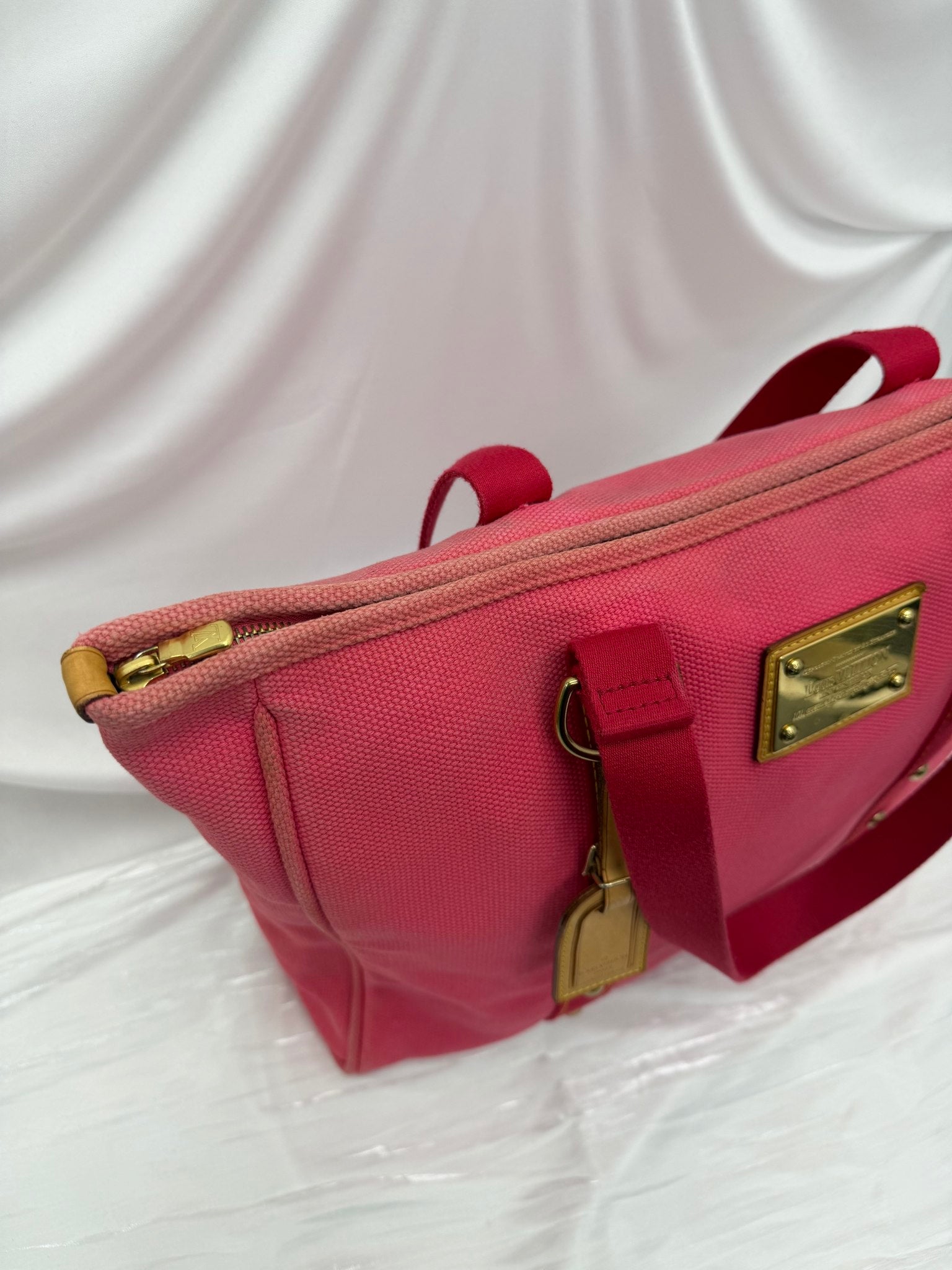 Louis Vuitton Pink Canvas Antigua Cabas GM Tote