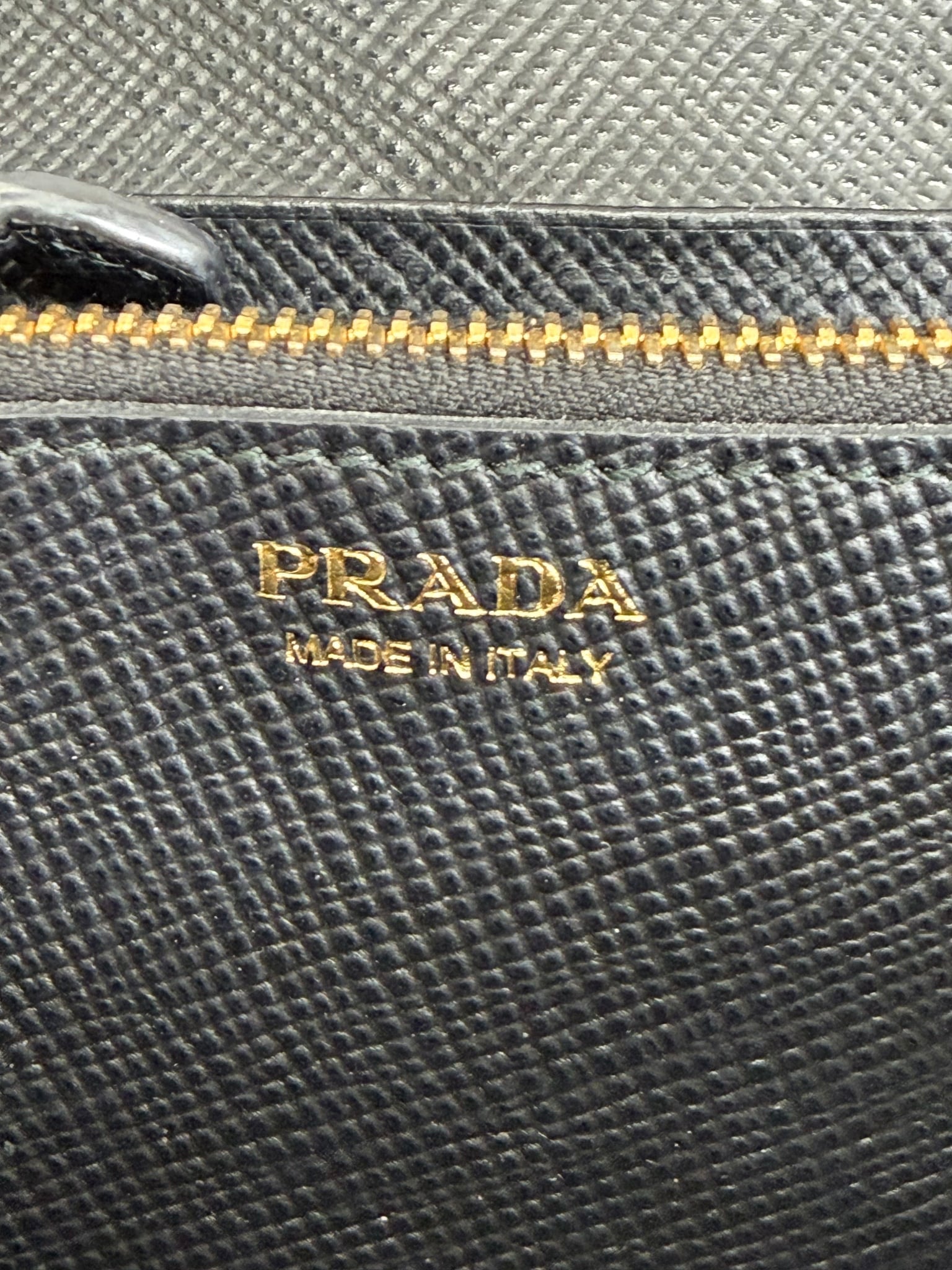 Prada Black Saffiano Leather Long Wallet