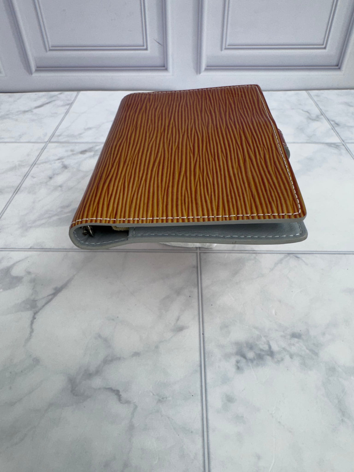 Louis Vuitton Metallic Orange Epi Cyber Agenda PM