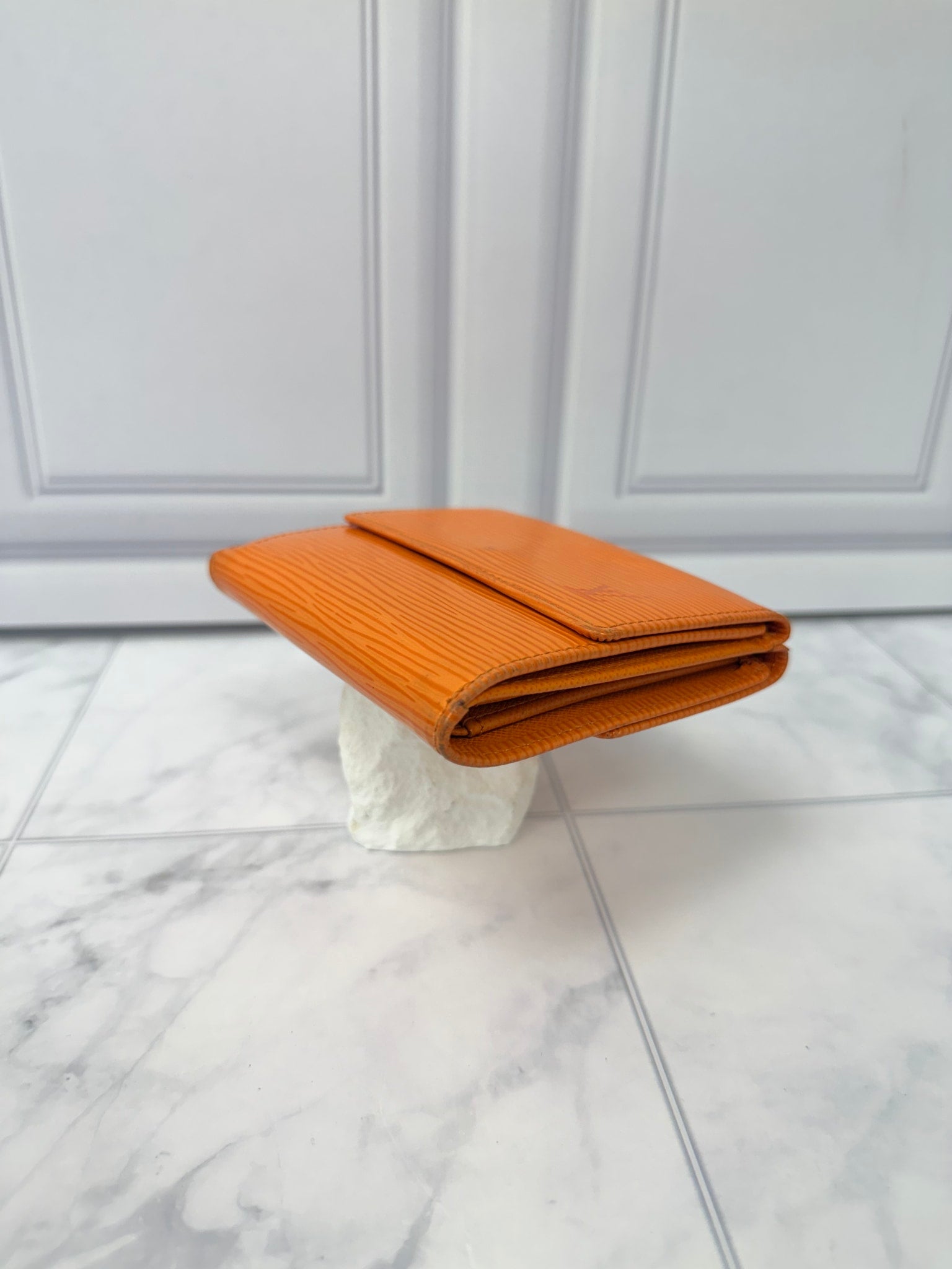 Louis Vuitton Orange Epi Leather  Compact Wallet 
