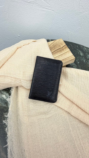 Louis Vuitton Black Epi Leather Card Holder