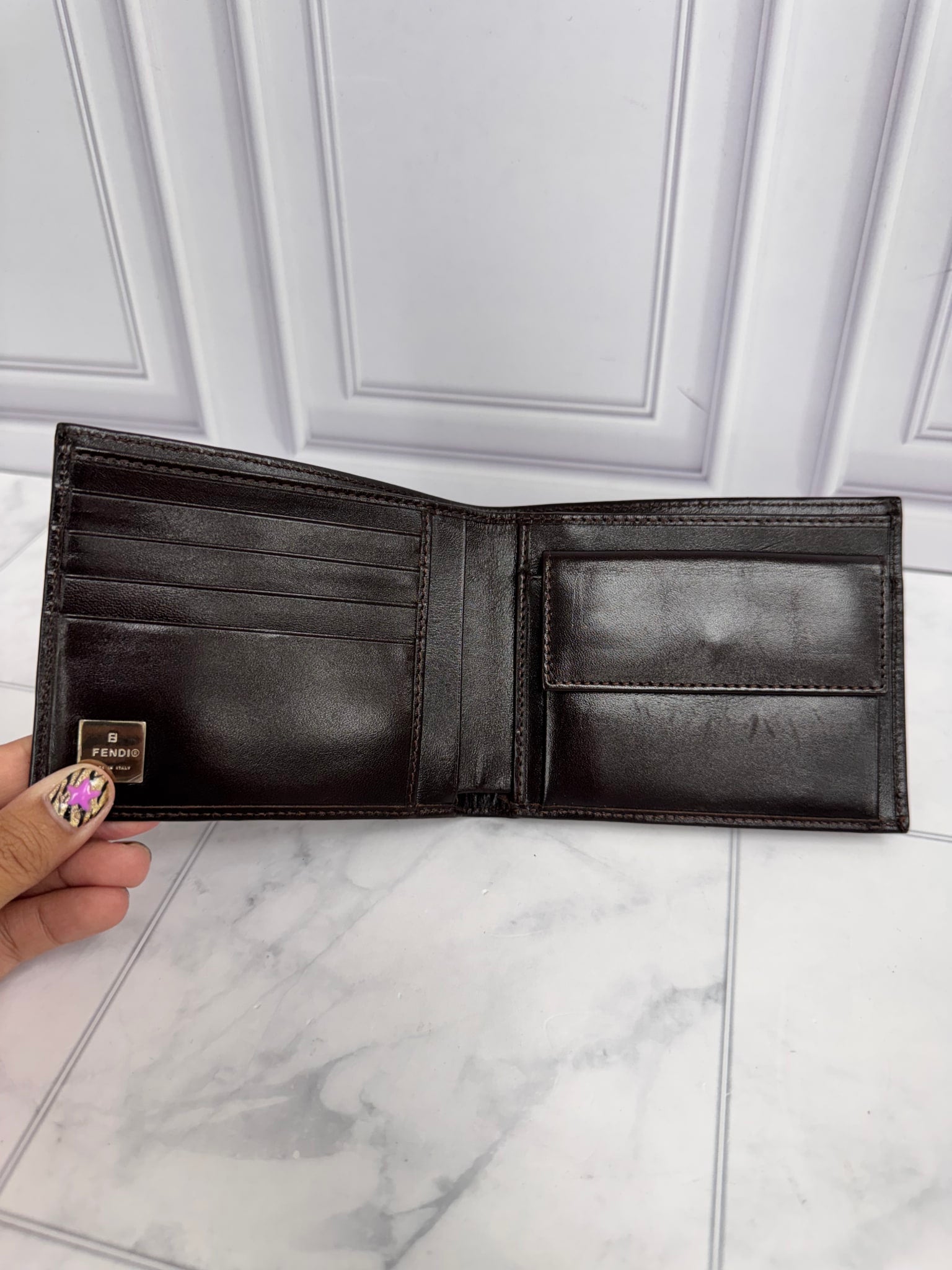 Fendi Brown Zucca Canvas Bifold Wallet