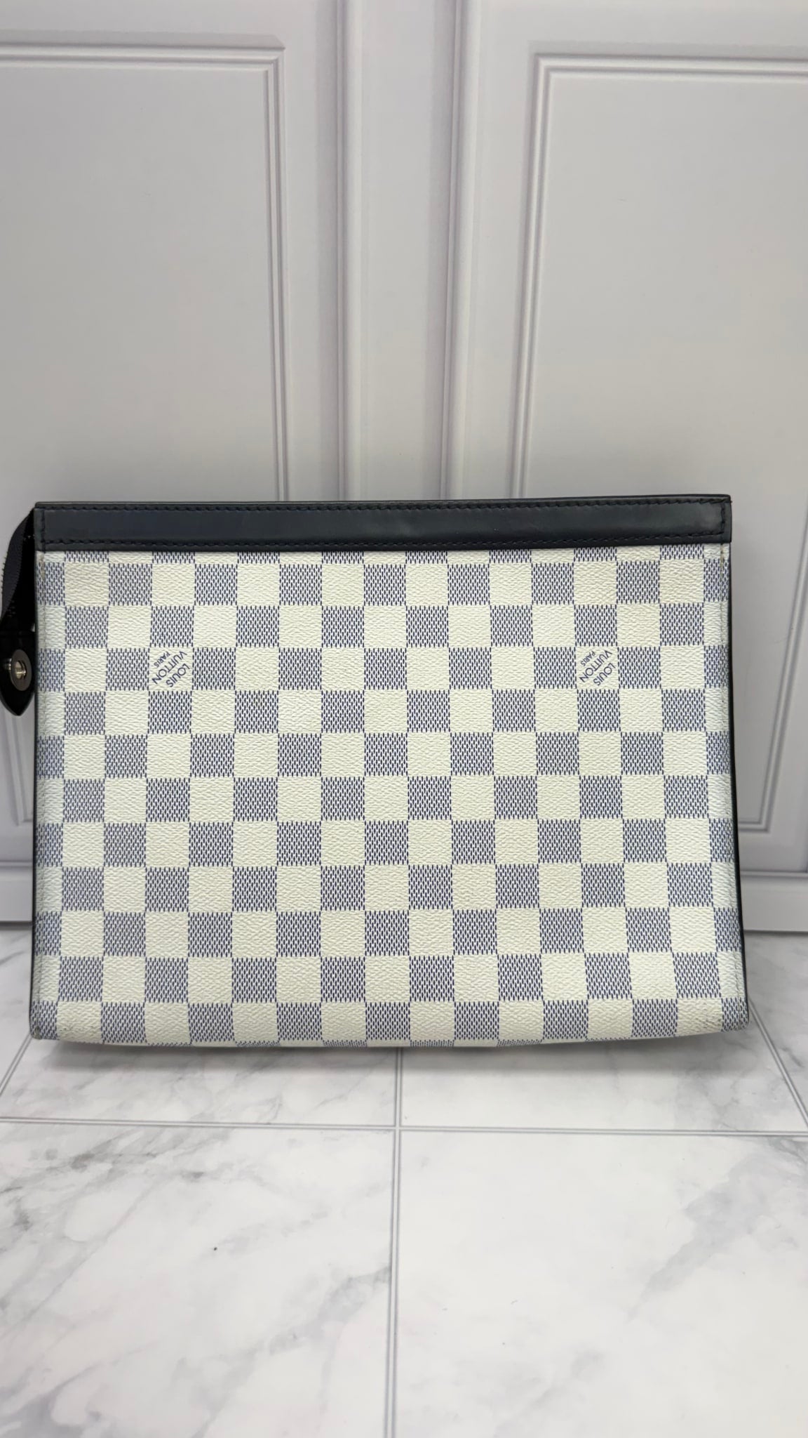 Louis Vuitton Damier Azur And Yellow Pochette Voyage MM