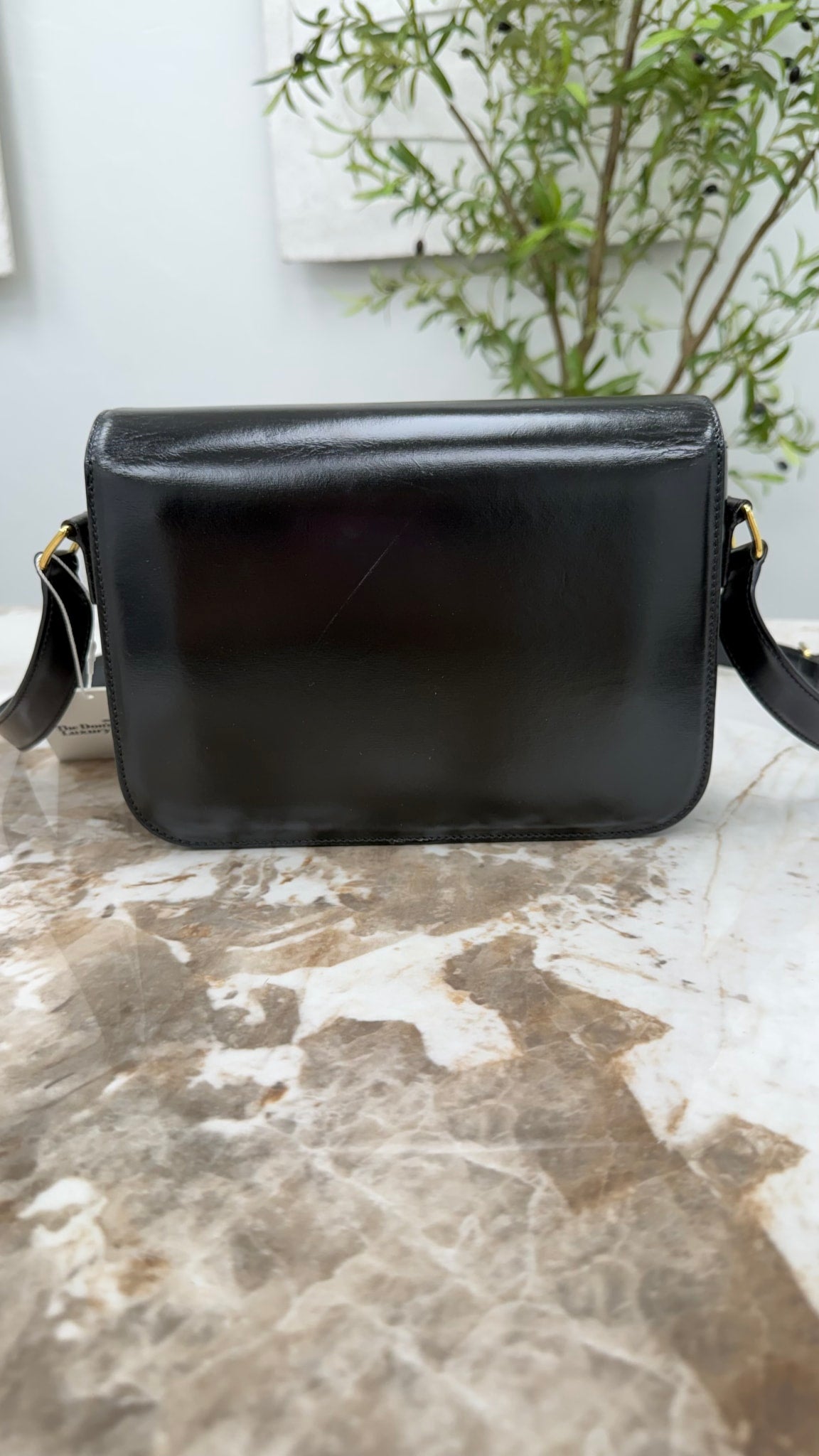 Celine Black Box Calf Triomphe Crossbody