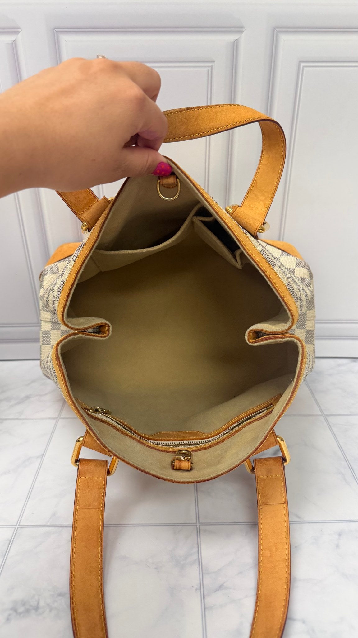 Louis Vuitton Damier Azur Hampstead PM Tote Bag 