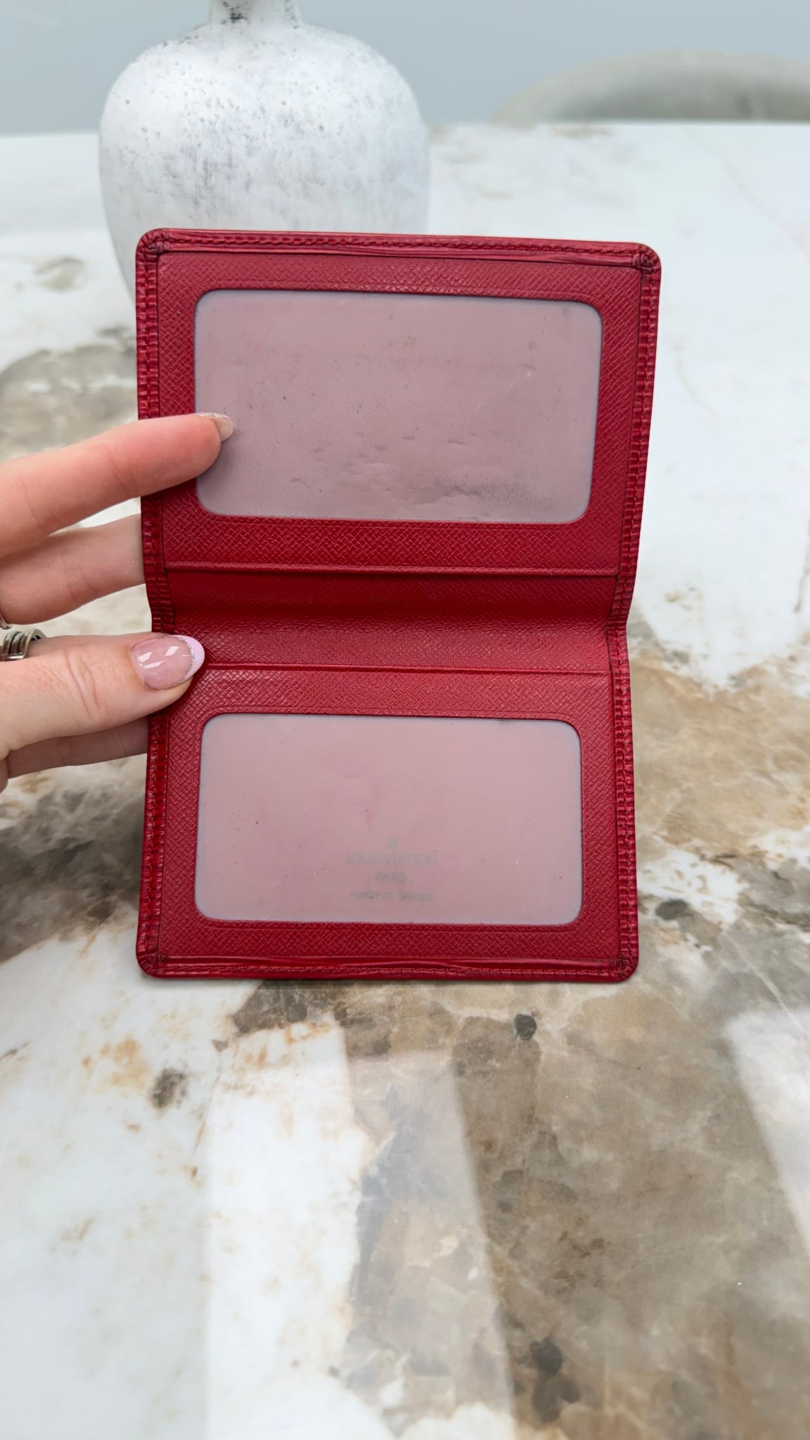Louis Vuitton Red Epi ID Case