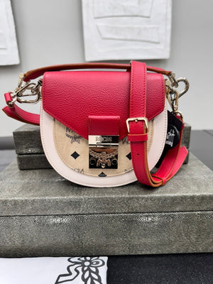 MCM Tricolor Visetos Grained Leather Patricia Crossbody Bag