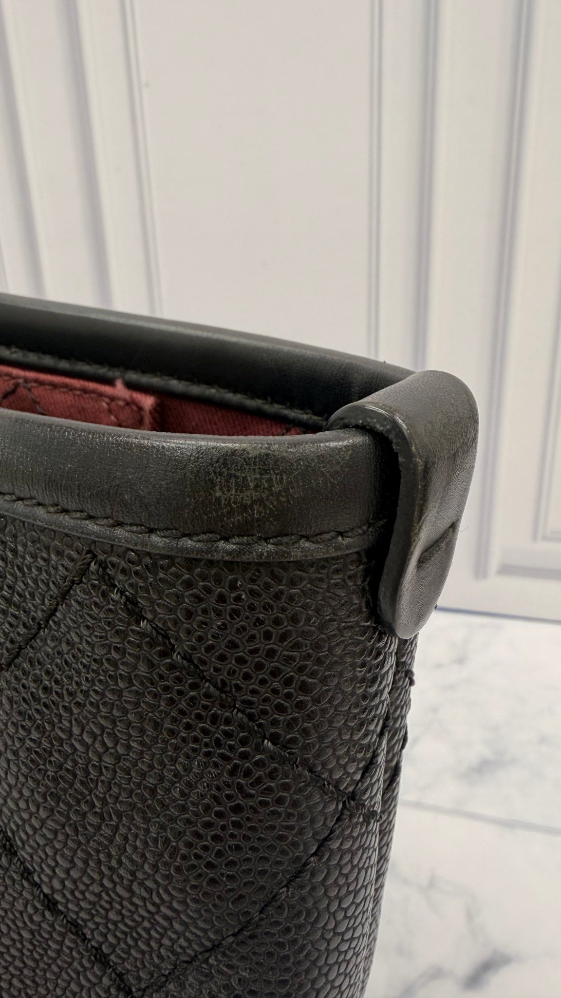 Chanel Black Caviar Leather Shopping Fever Tote 