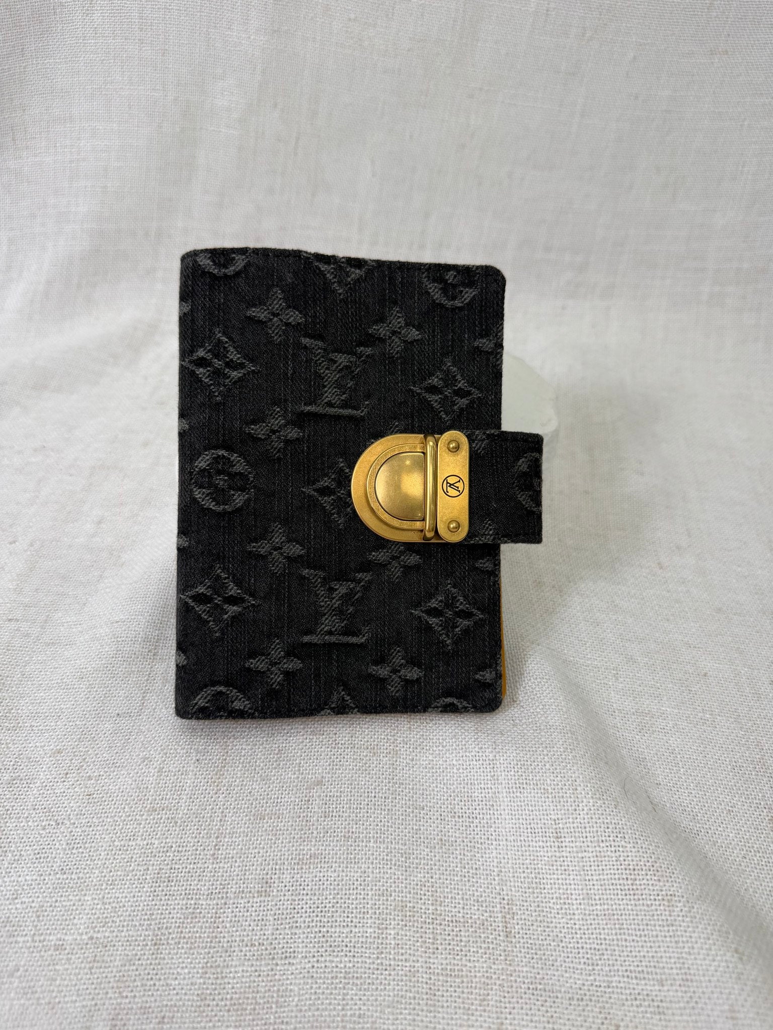 Louis Vuitton Black Denim Monogram Agenda PM