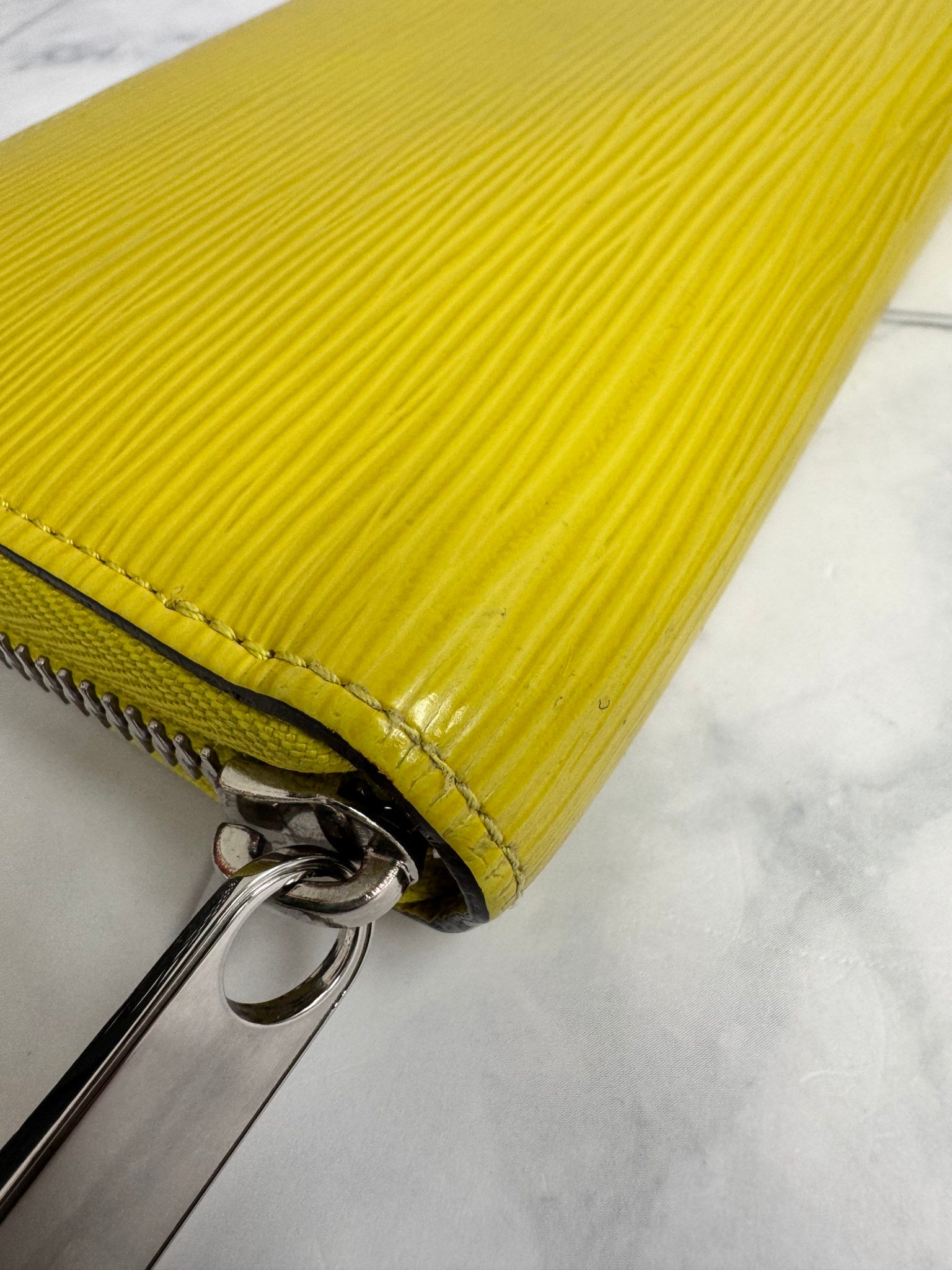 Louis Vuitton Yellow Epi Zippy Wallet