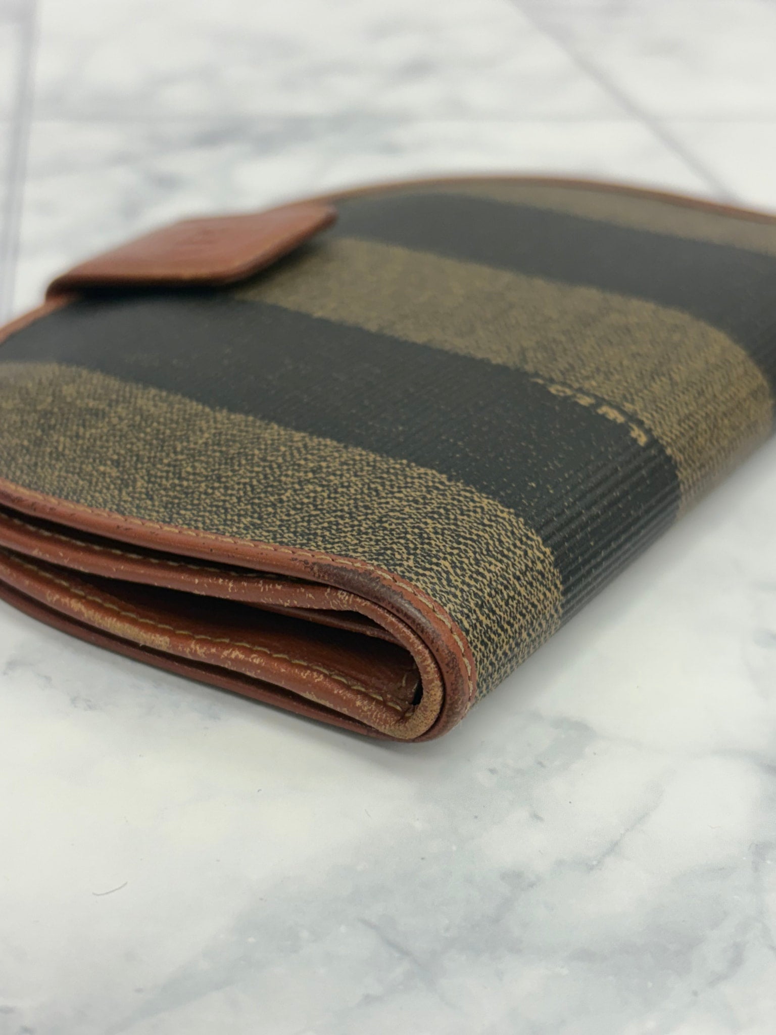 Fendi Pequin Coated Canvas