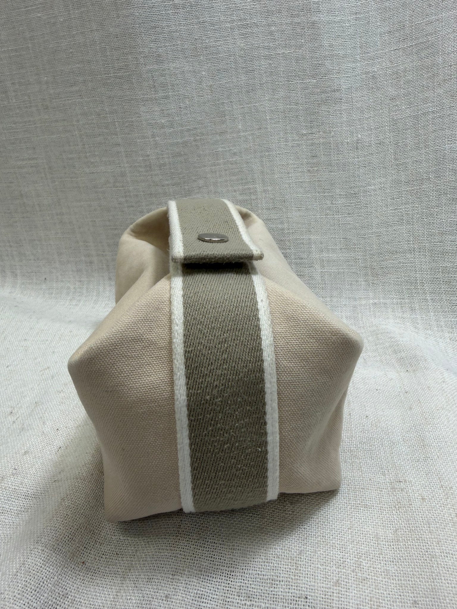 Hermes Cream Canvas Bride-A-Brac PM Case 