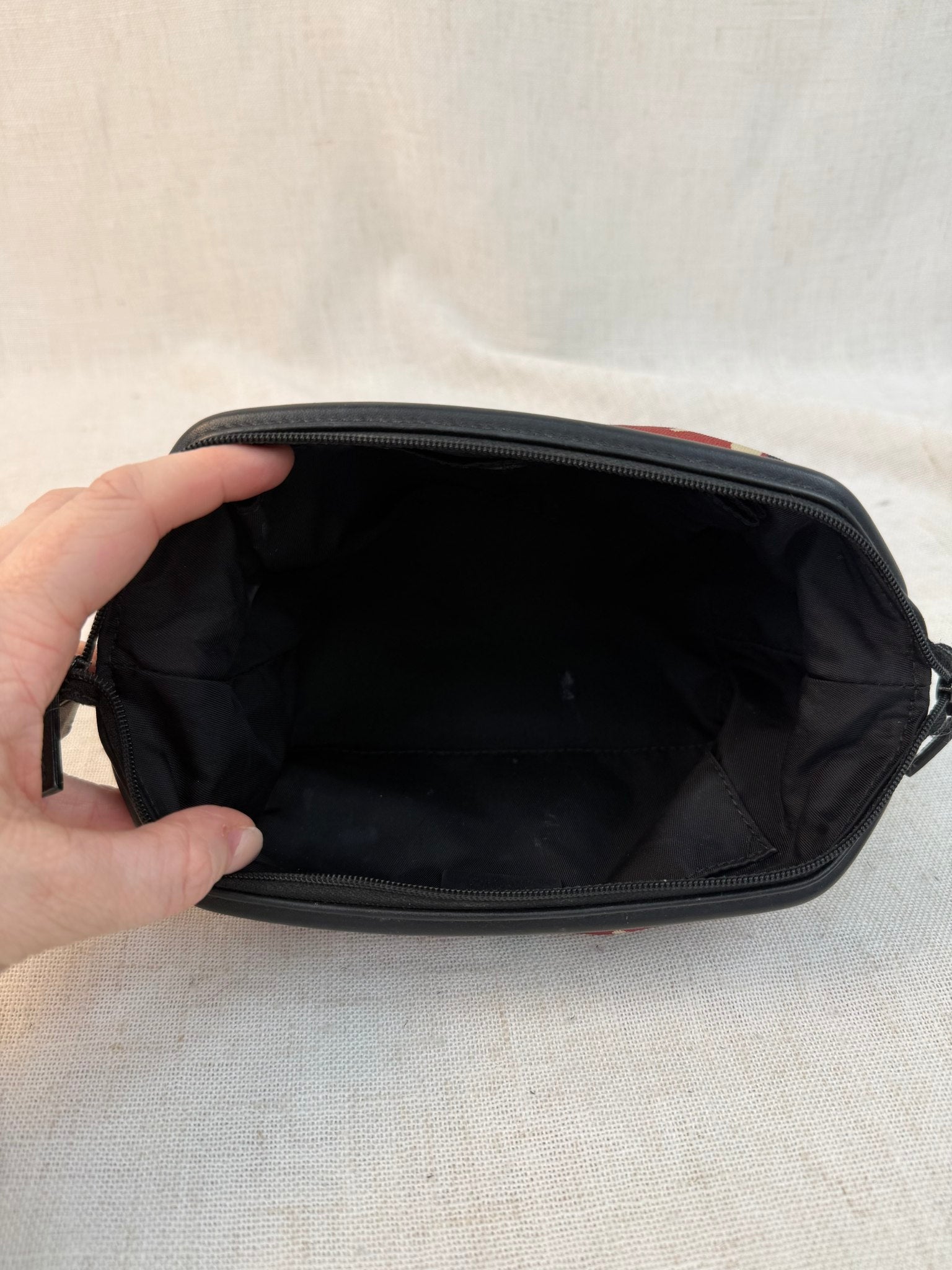 Gucci Red Canvas Leopard Cosmetic Bag