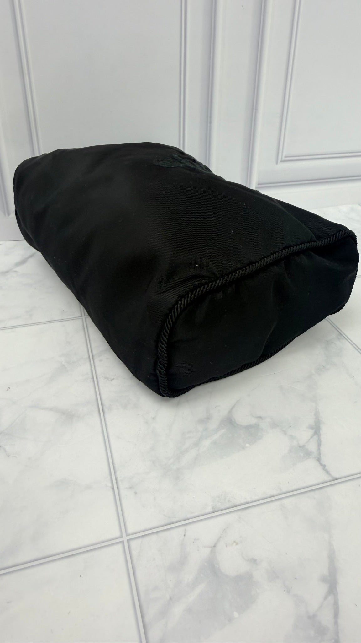 Prada Black Nylon Cosmetic Pouch 