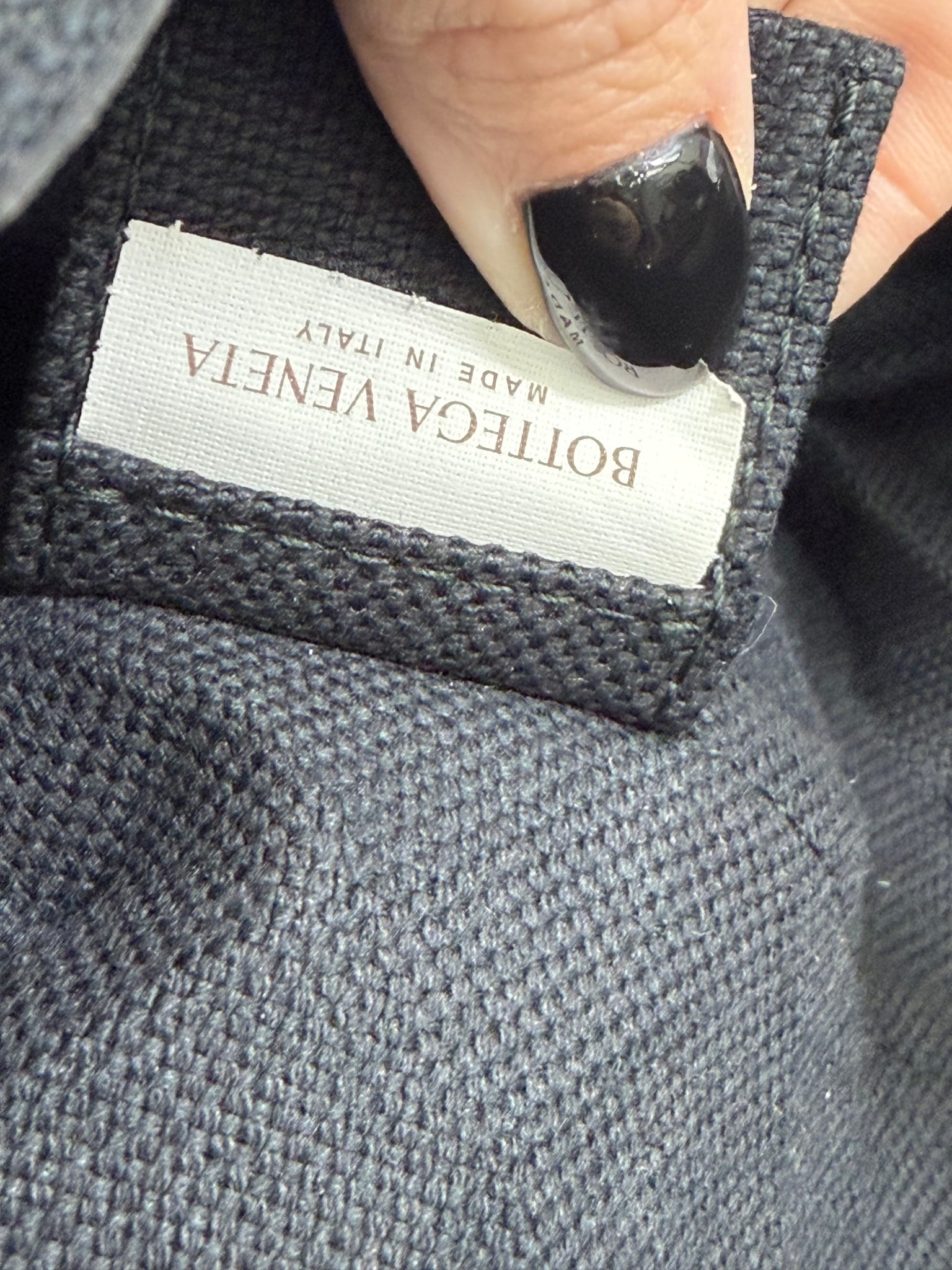 Bottega Veneta Black Rubber Tote Bag