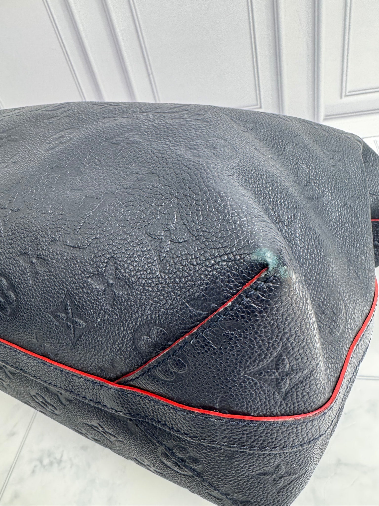 Louis Vuitton Navy Blue Monogram Empreinte Boetie NM