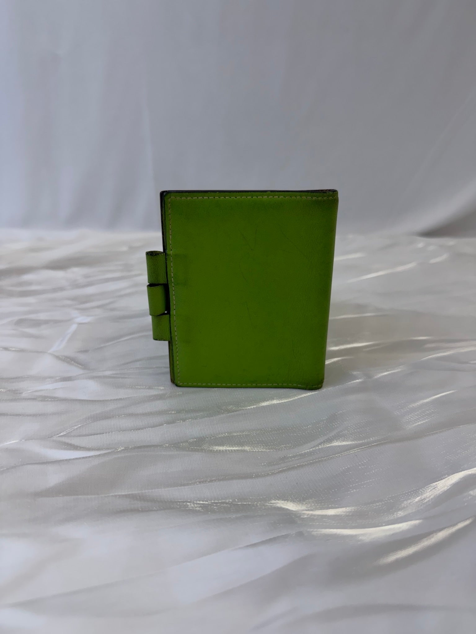 Hermes Green Leather Mini Agenda Cover