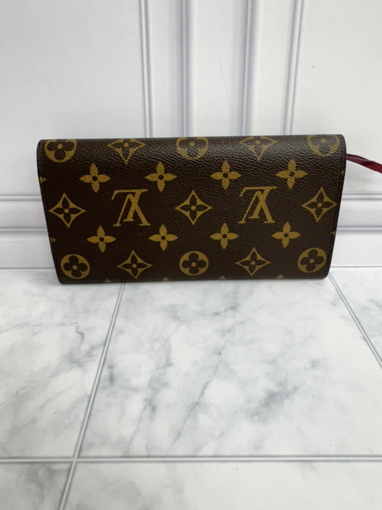 Louis Vuitton Monogram And Fuchsia Emilie Wallet