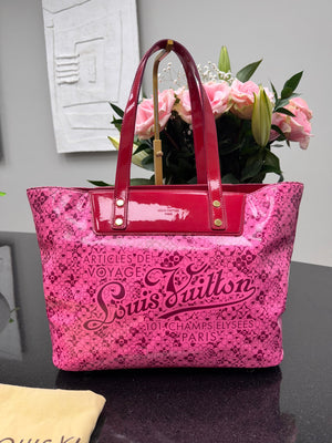 Louis Vuitton x Takashi Murakami Pink Printed PVC Rose Cosmic Blossom PM