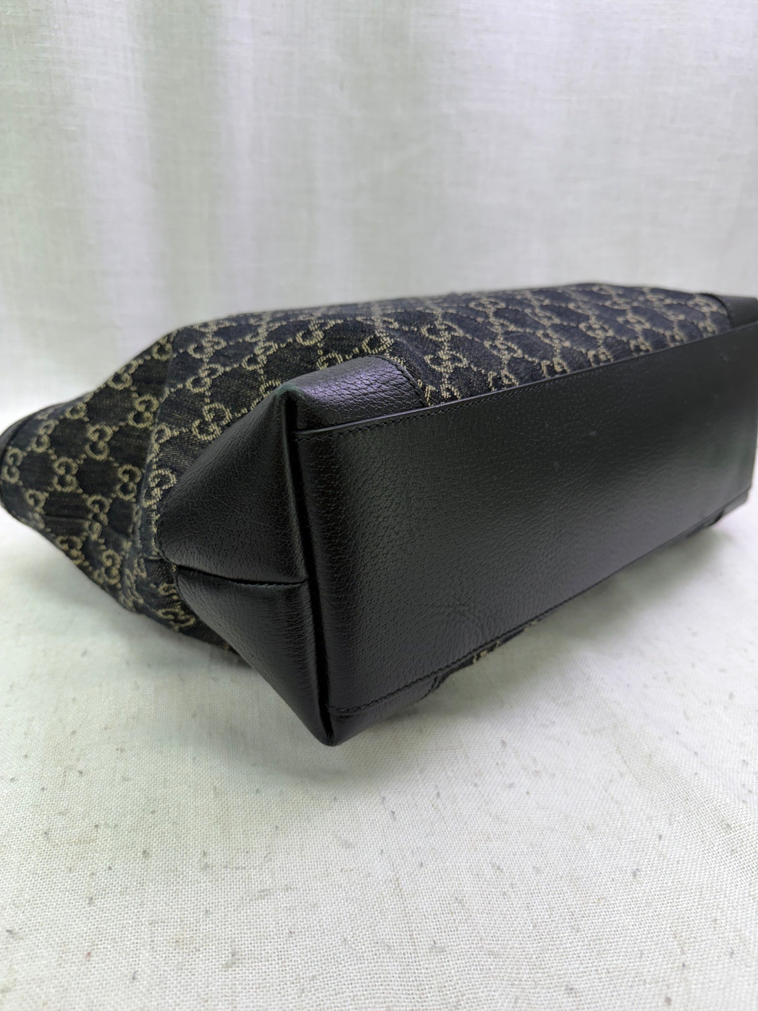 Gucci GG Black Denim Ophidia Medium Tote